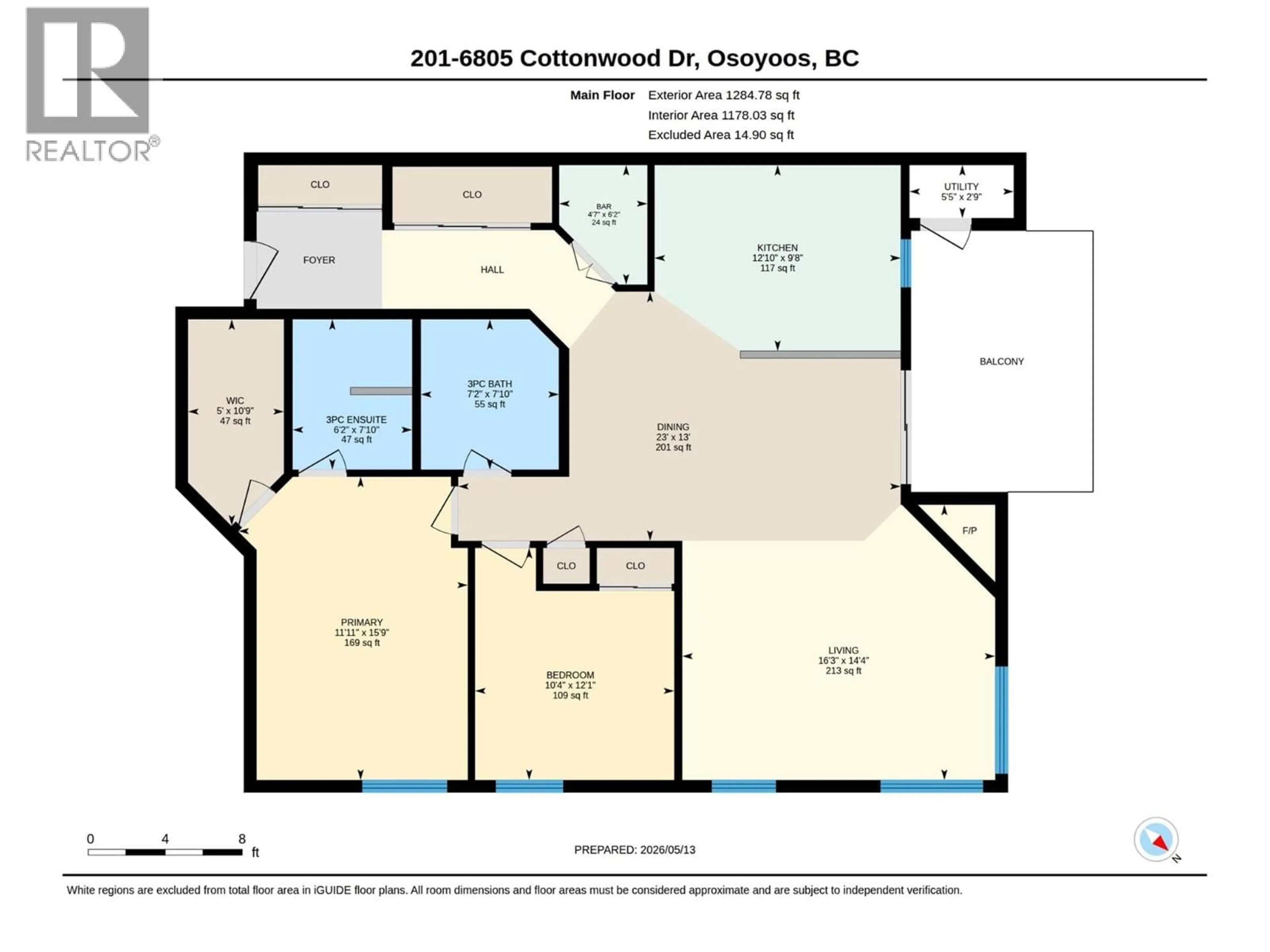 Floor plan for 201 - 6805 COTTONWOOD DRIVE, Osoyoos British Columbia V0H1V3