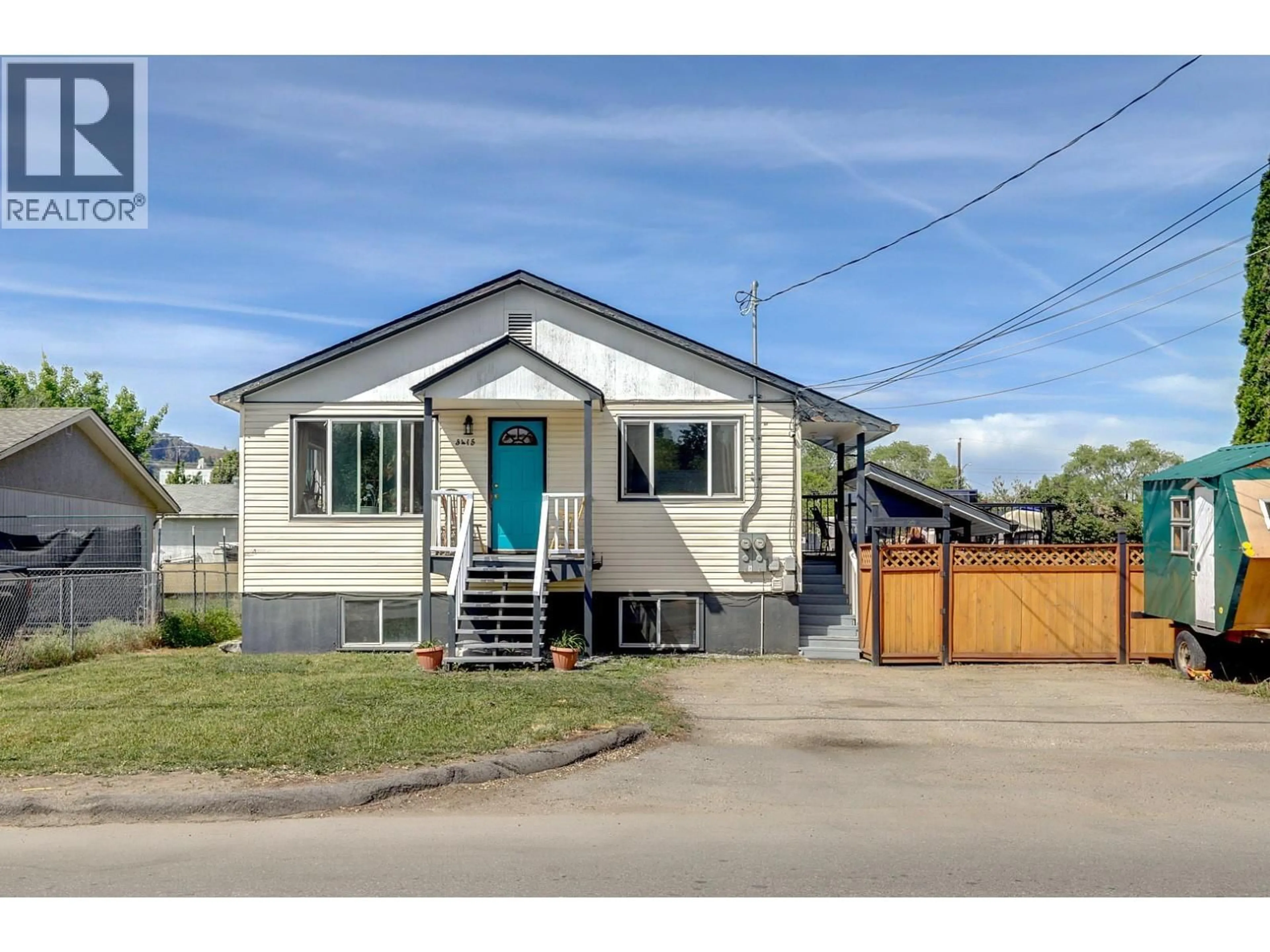 Home with vinyl exterior material, street for 3415 24 AVENUE, Vernon British Columbia V1T1L7