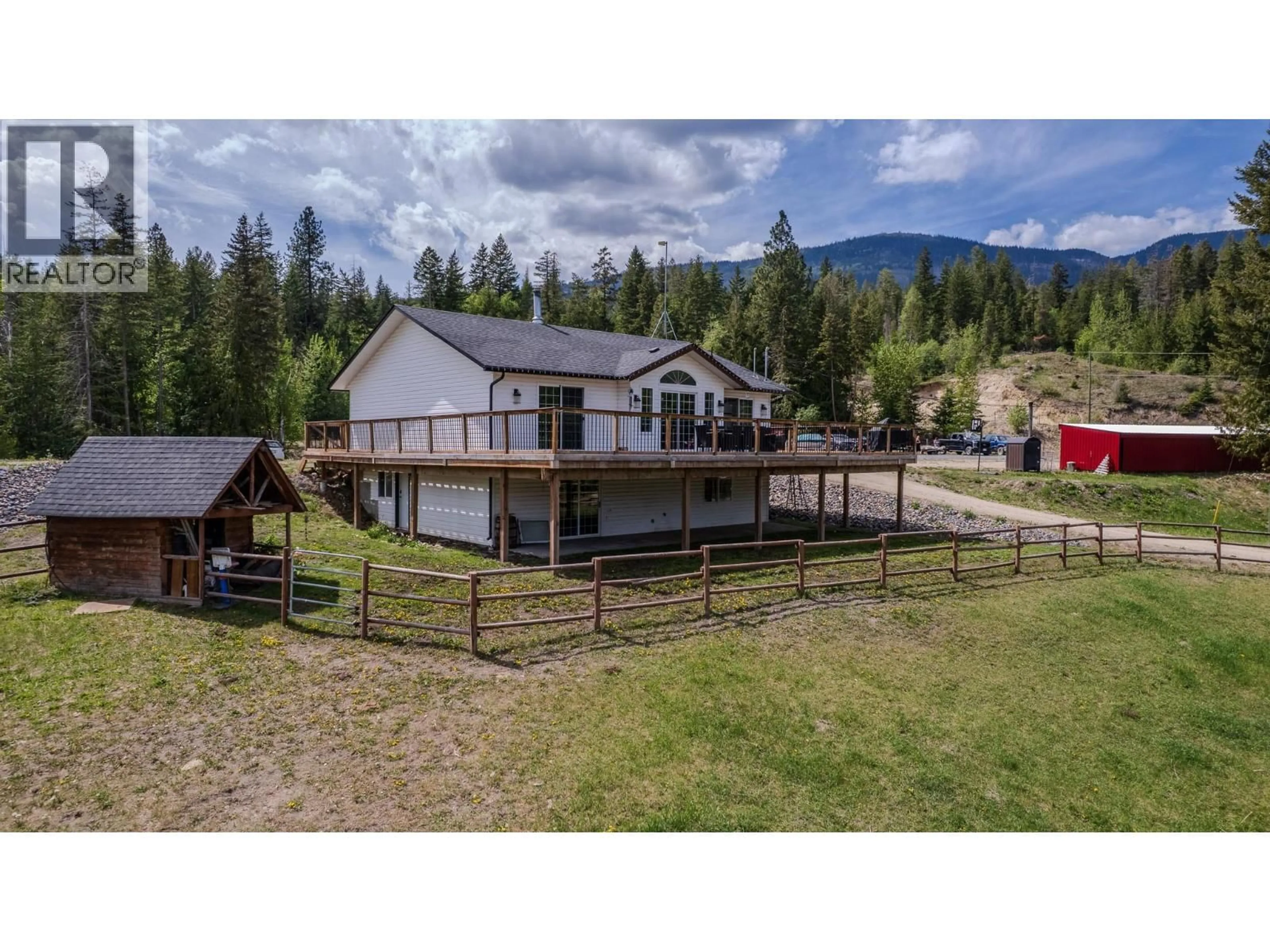 A pic from outside/outdoor area/front of a property/back of a property/a pic from drone, mountain view for 2086 YANKEE FLATS ROAD, Salmon Arm British Columbia V1E3J3