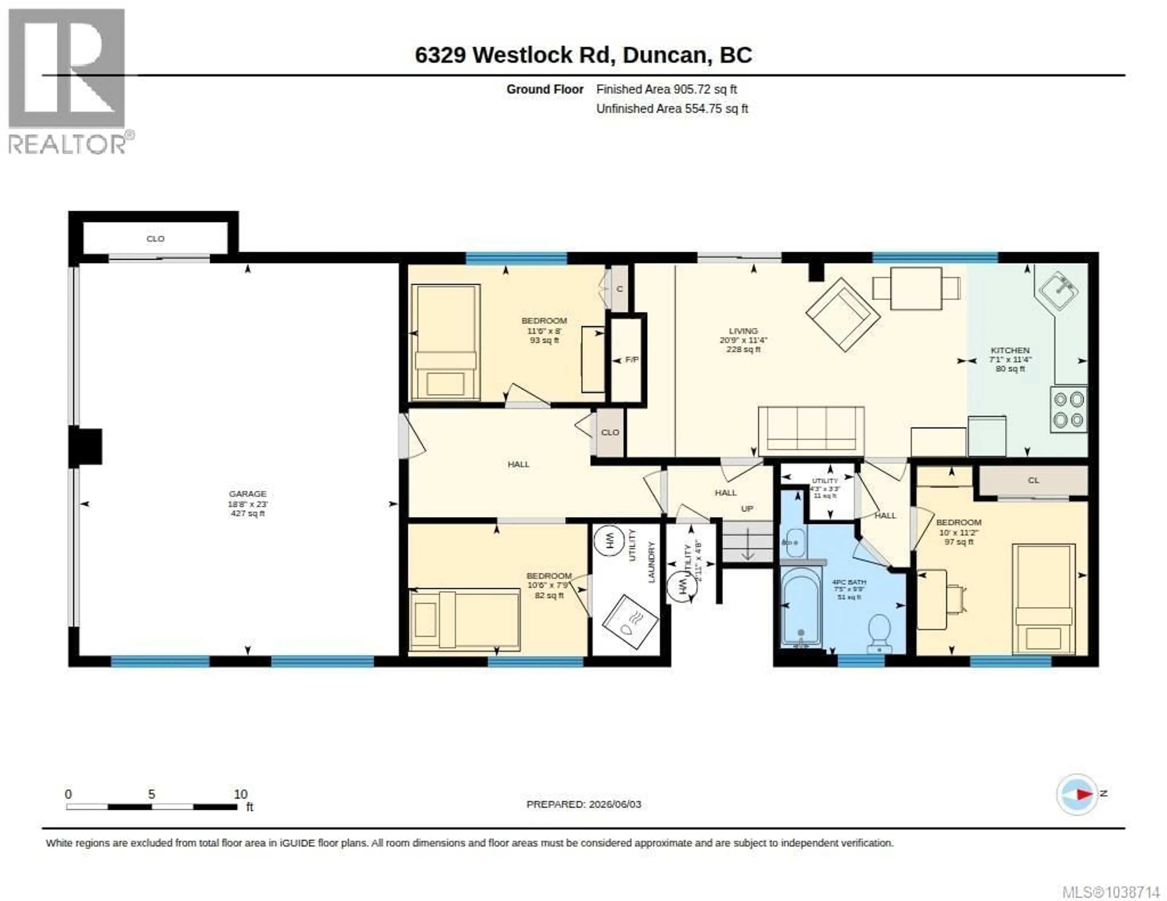 Floor plan for 6329 WESTLOCK ROAD, Duncan British Columbia V9L5N8