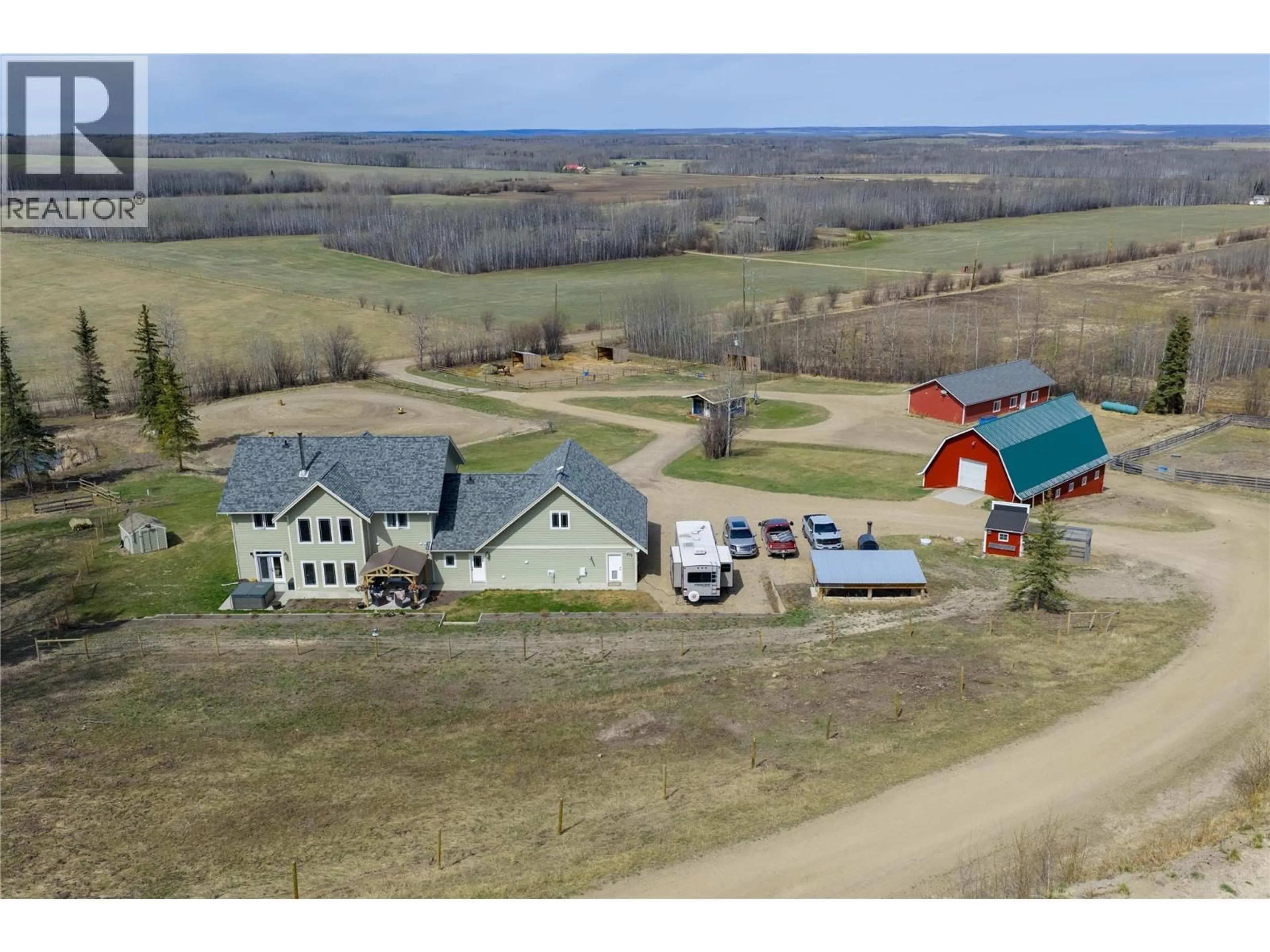 A pic from outside/outdoor area/front of a property/back of a property/a pic from drone, building for 9066 253 ROAD, Dawson Creek British Columbia V0C2E0