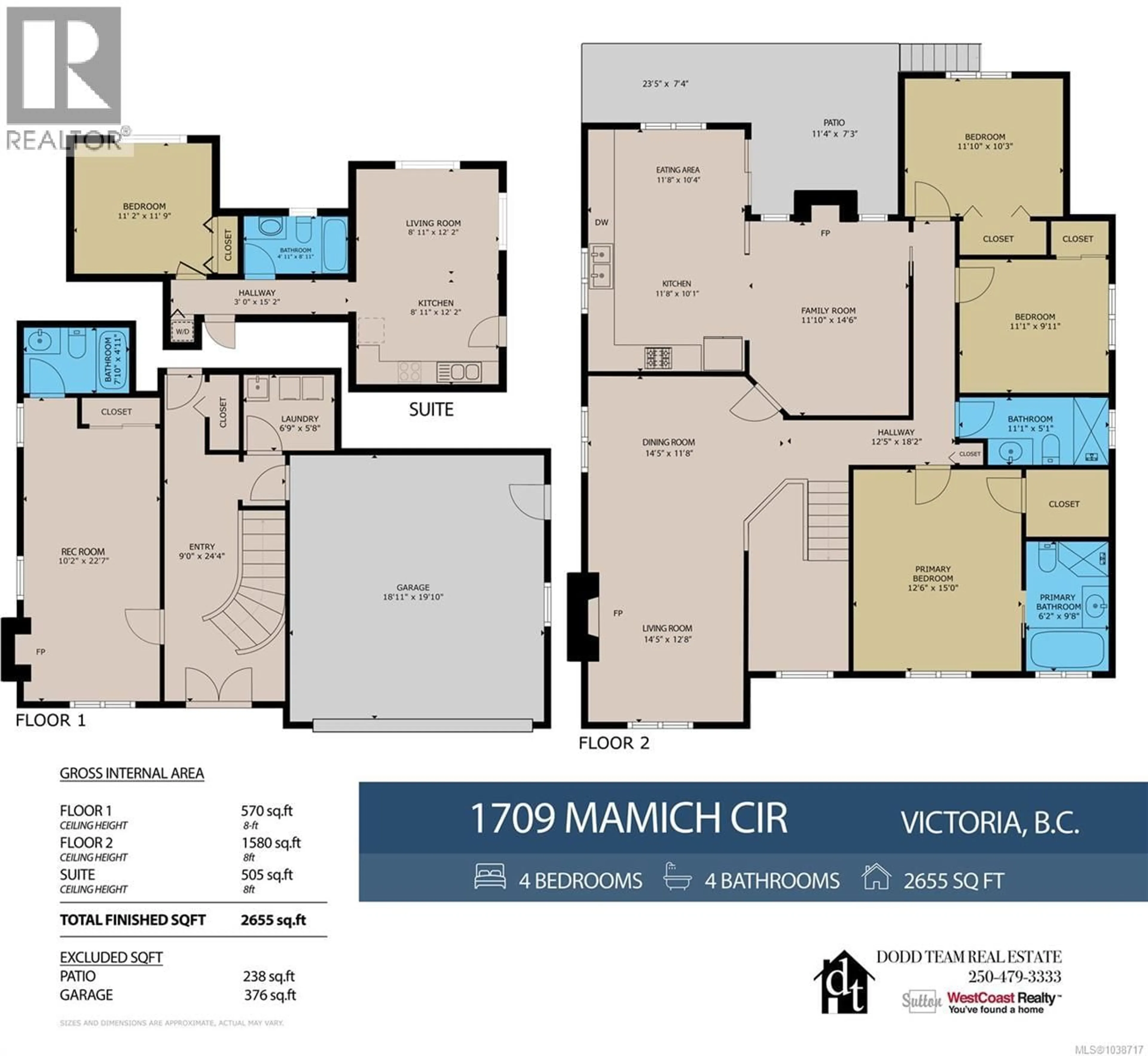 Floor plan for 1709 MAMICH CIRCLE, Saanich British Columbia V8N6N1