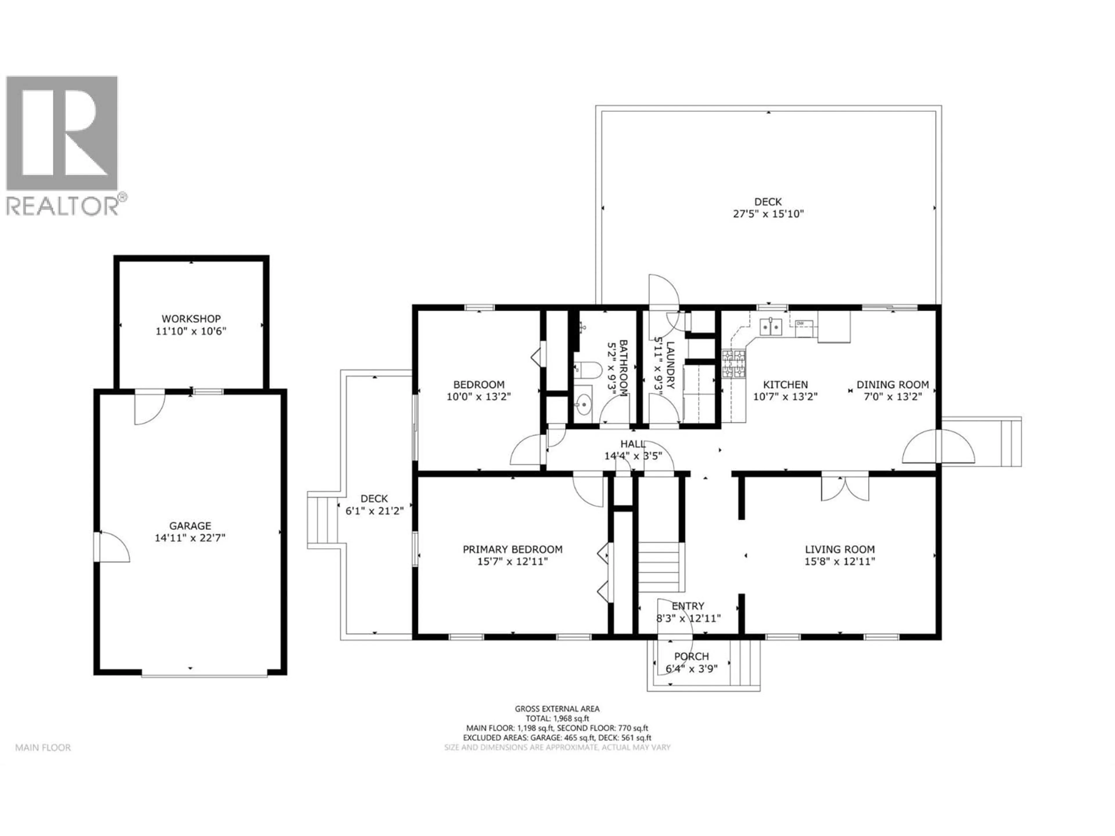 Floor plan for 1902 50 AVENUE, Vernon British Columbia V1T4E8