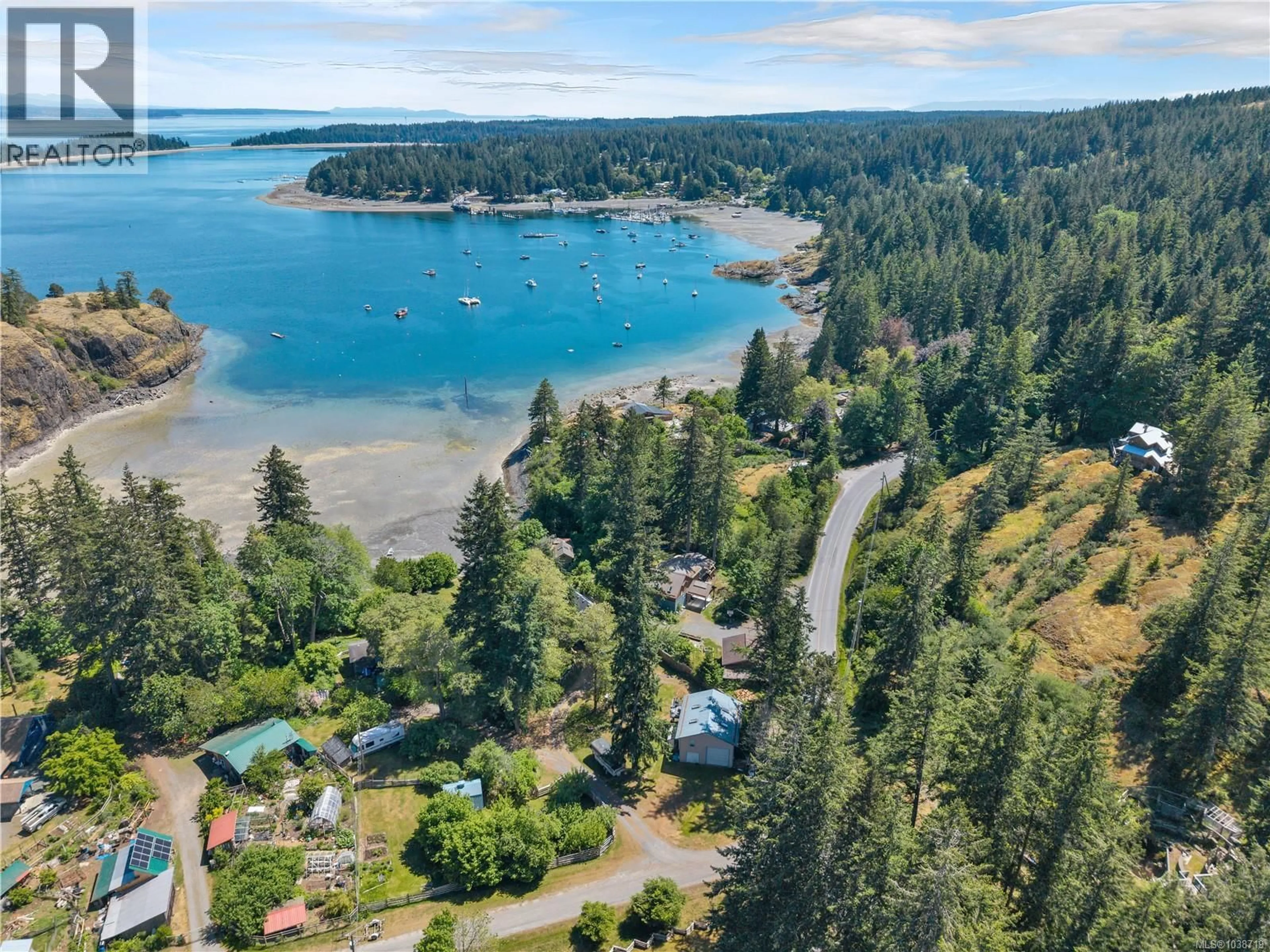 A pic from outside/outdoor area/front of a property/back of a property/a pic from drone, water/lake/river/ocean view for 775 ENDERSBY ROAD, Quadra Island British Columbia V0P1H0