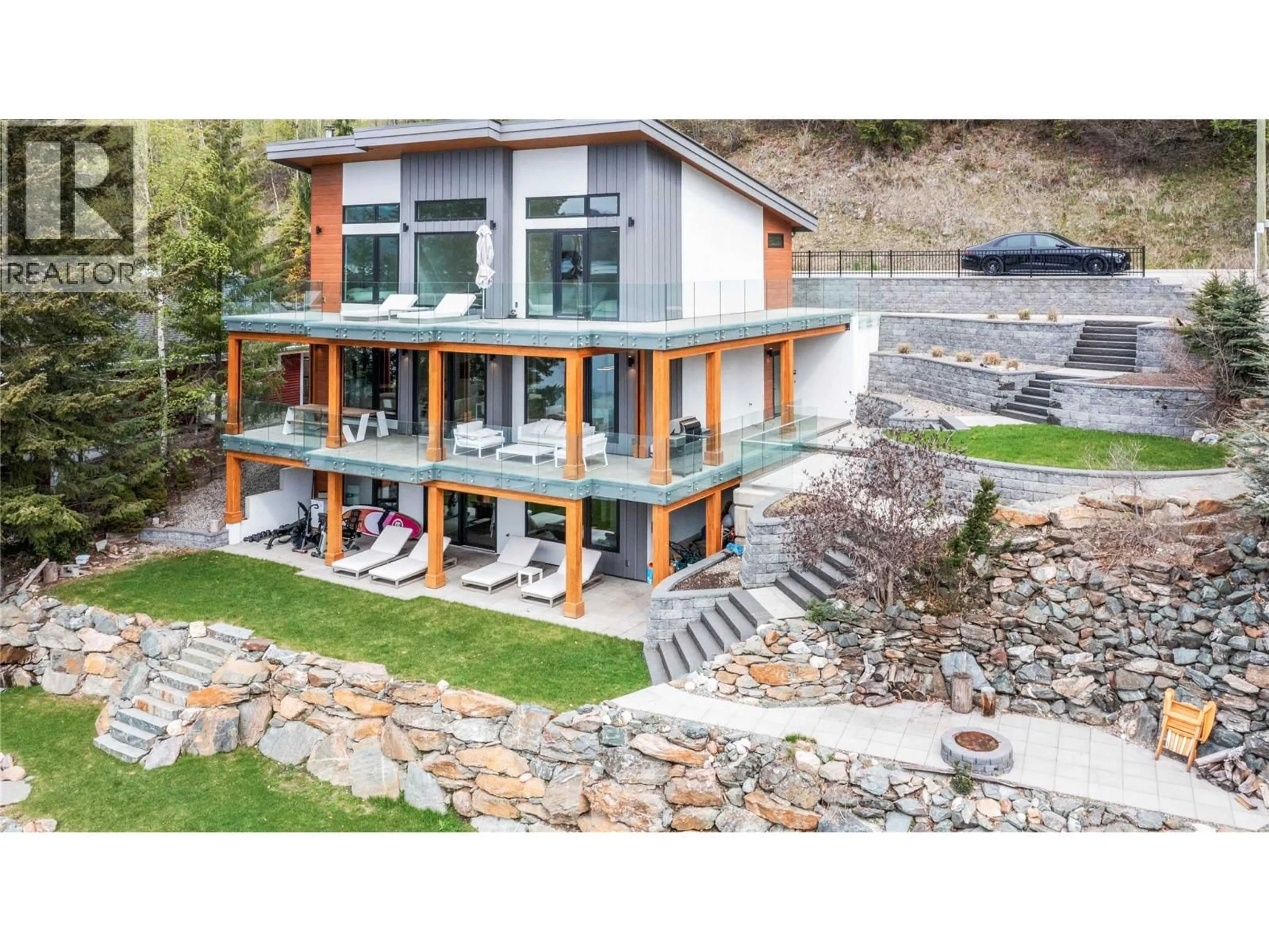A pic from outside/outdoor area/front of a property/back of a property/a pic from drone, unknown for 6 - 8200 SQUILAX ANGLEMONT ROAD, Anglemont British Columbia V0E1M8