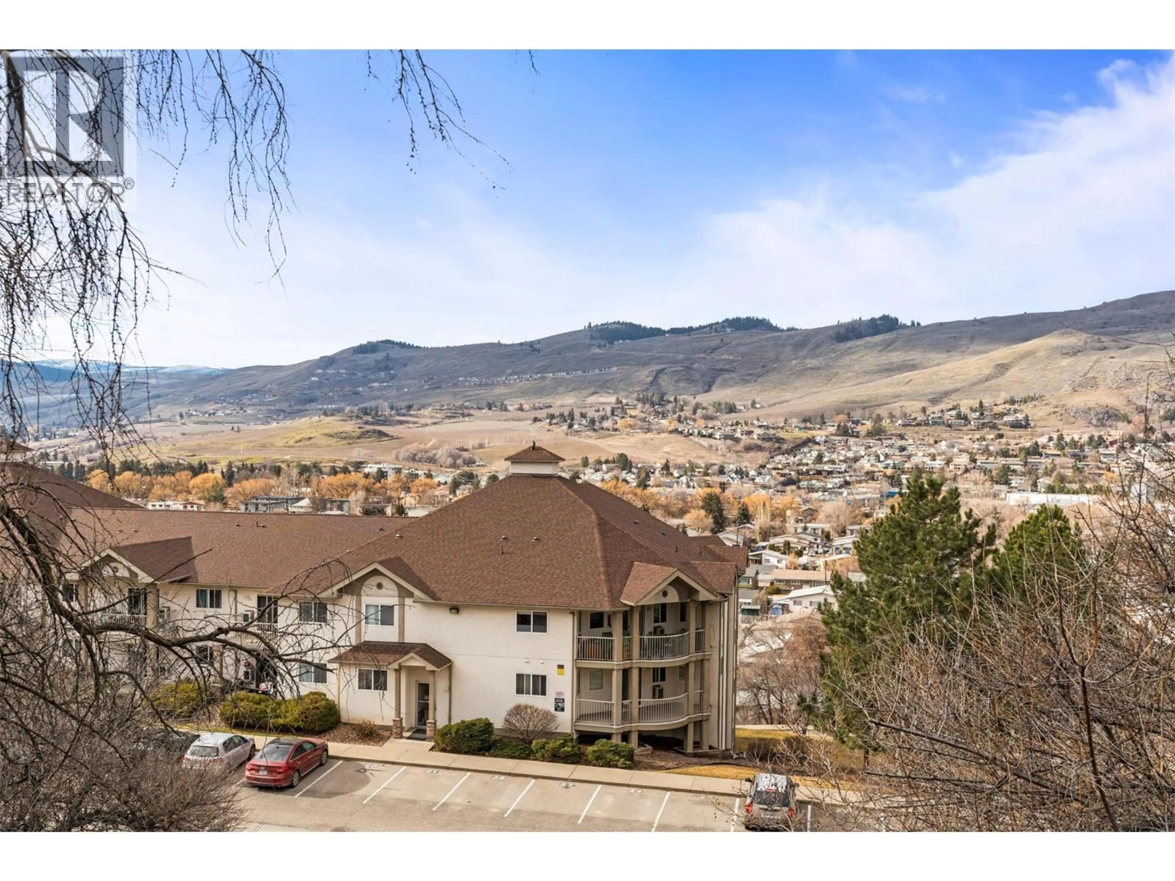 A pic from outside/outdoor area/front of a property/back of a property/a pic from drone, mountain view for 402 - 4900 OKANAGAN AVENUE, Vernon British Columbia V1T8S1