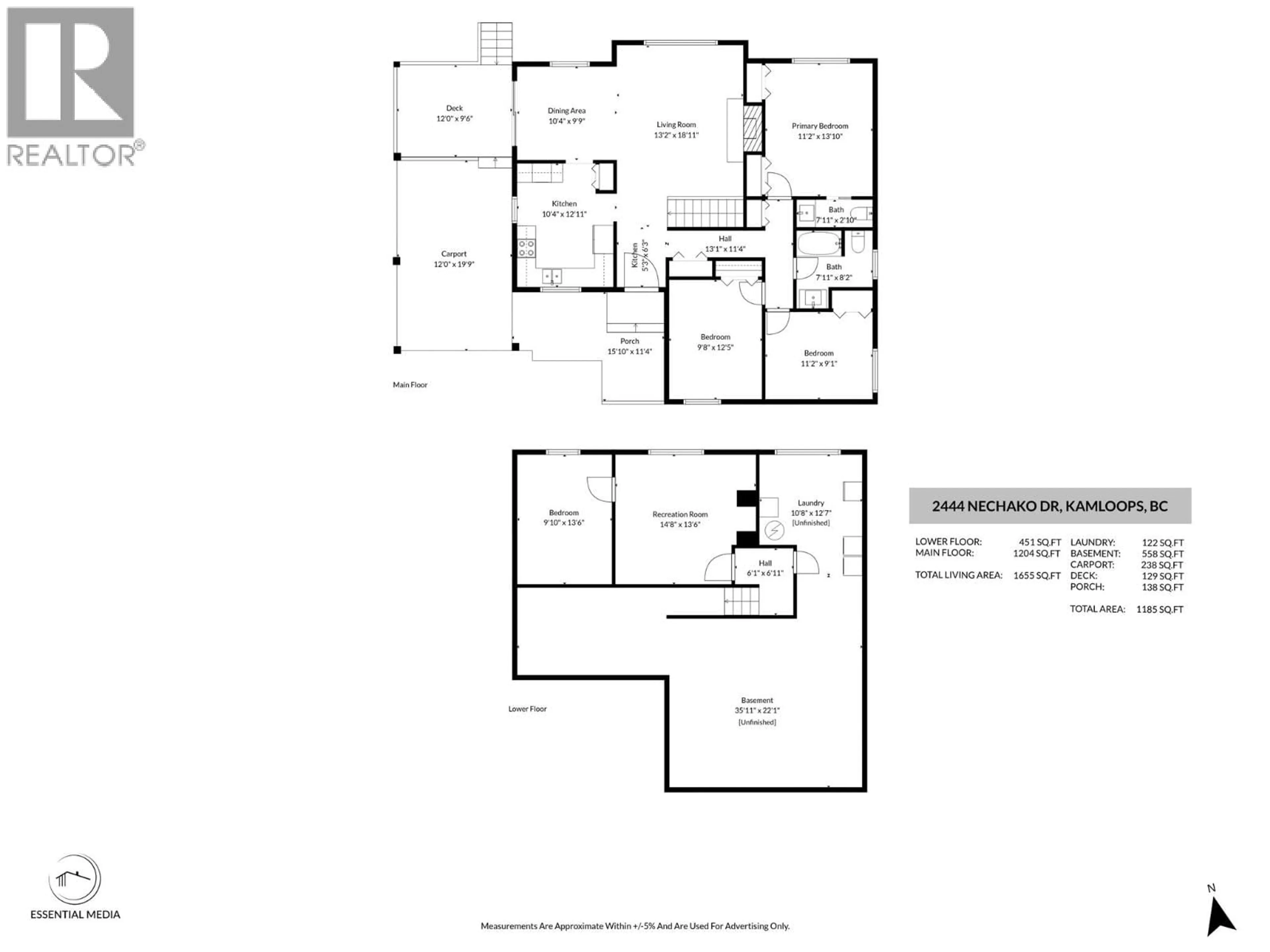 Floor plan for 2444 NECHAKO DRIVE, Kamloops British Columbia V2E1S7