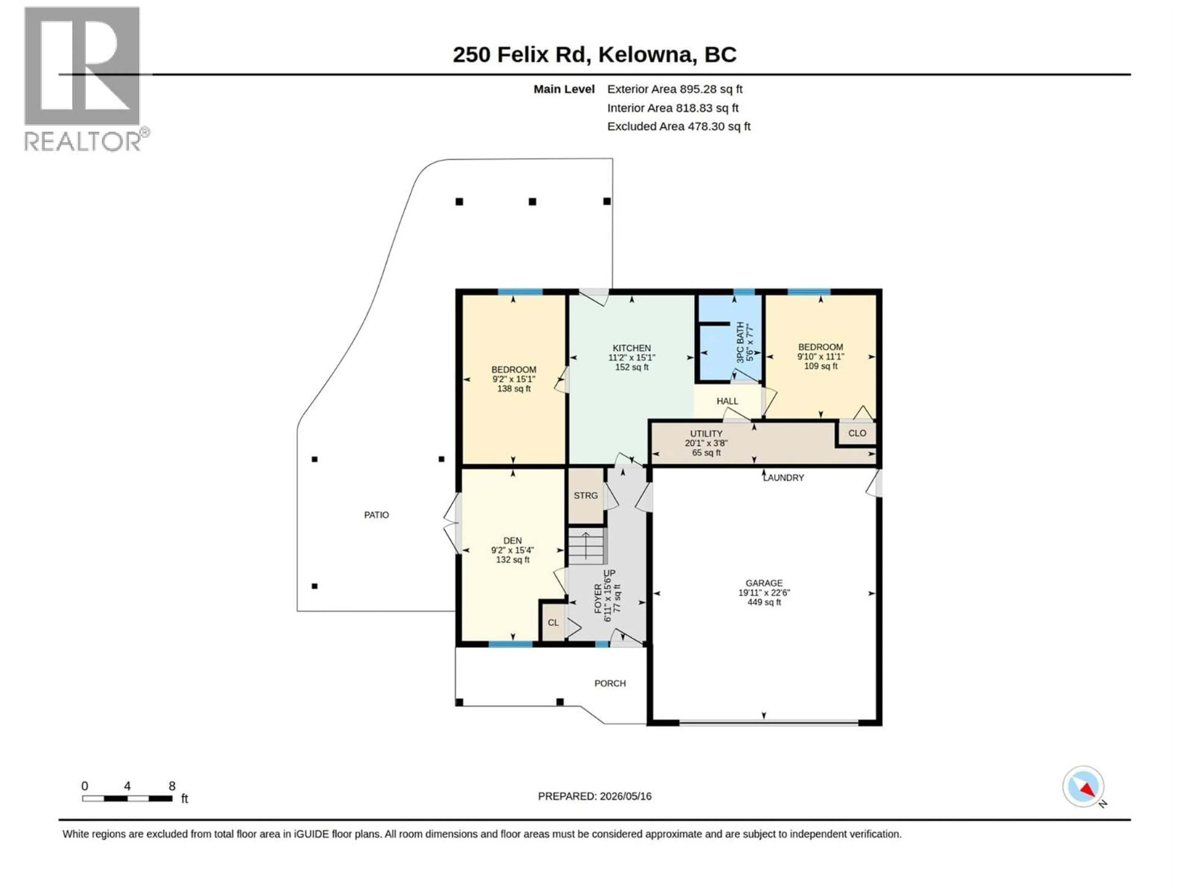 Floor plan for 250 FELIX ROAD, Kelowna British Columbia V1X7C9