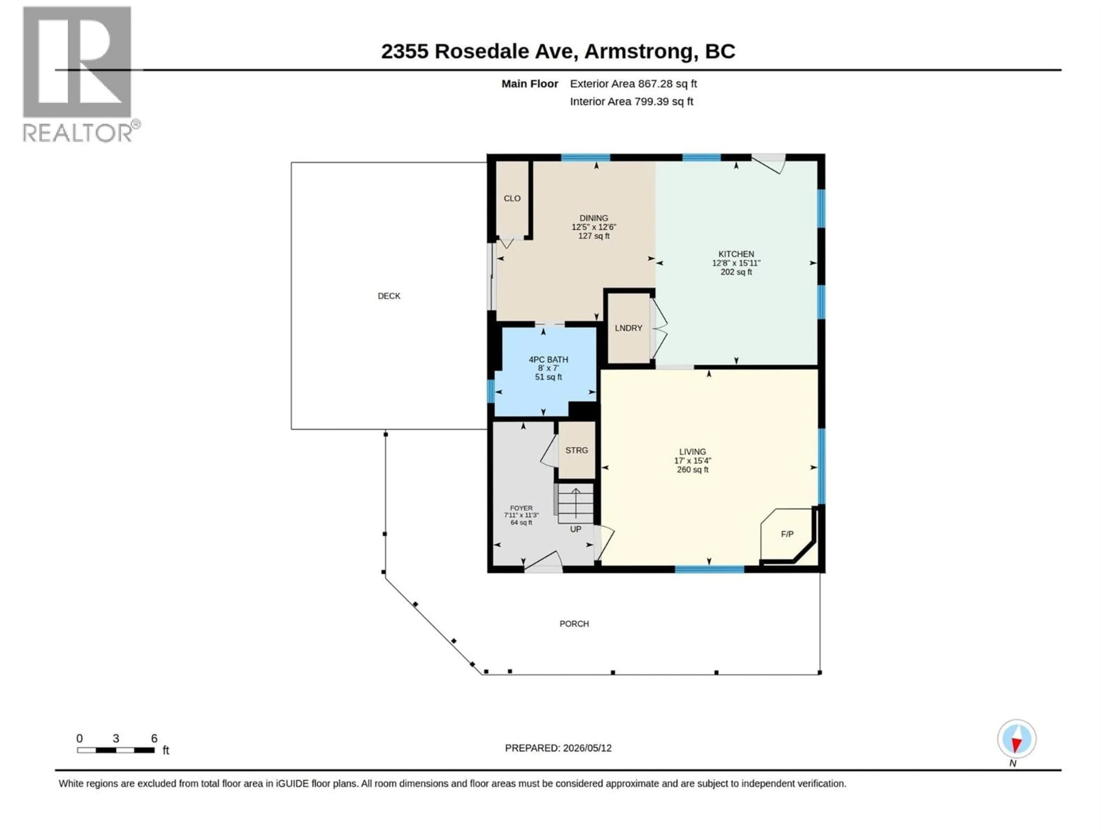 Floor plan for 2355 ROSEDALE AVENUE, Armstrong British Columbia V4Y0B5