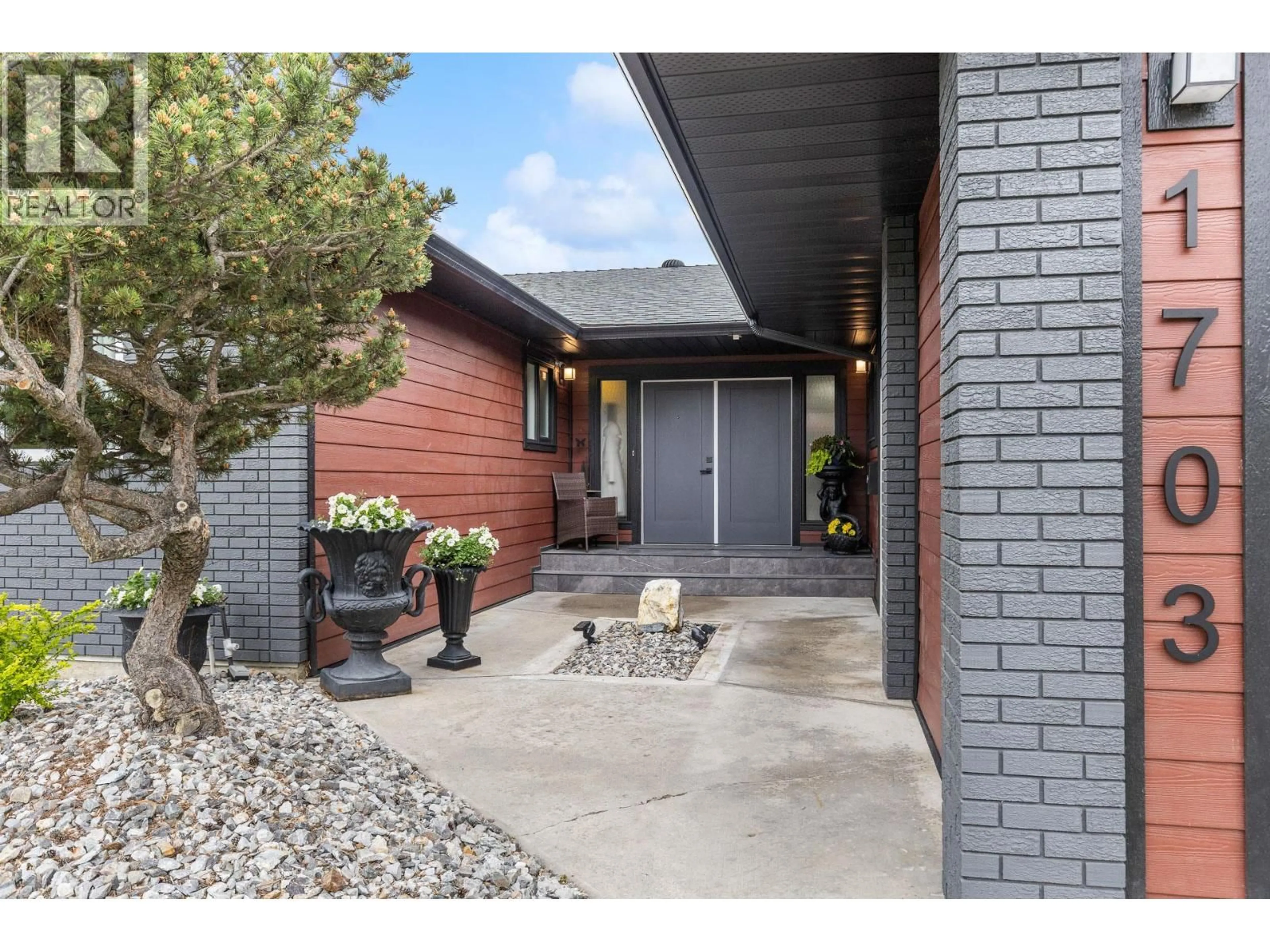 Home with brick exterior material, street for 1703 SONORA DRIVE, Kelowna British Columbia V1Y8G2