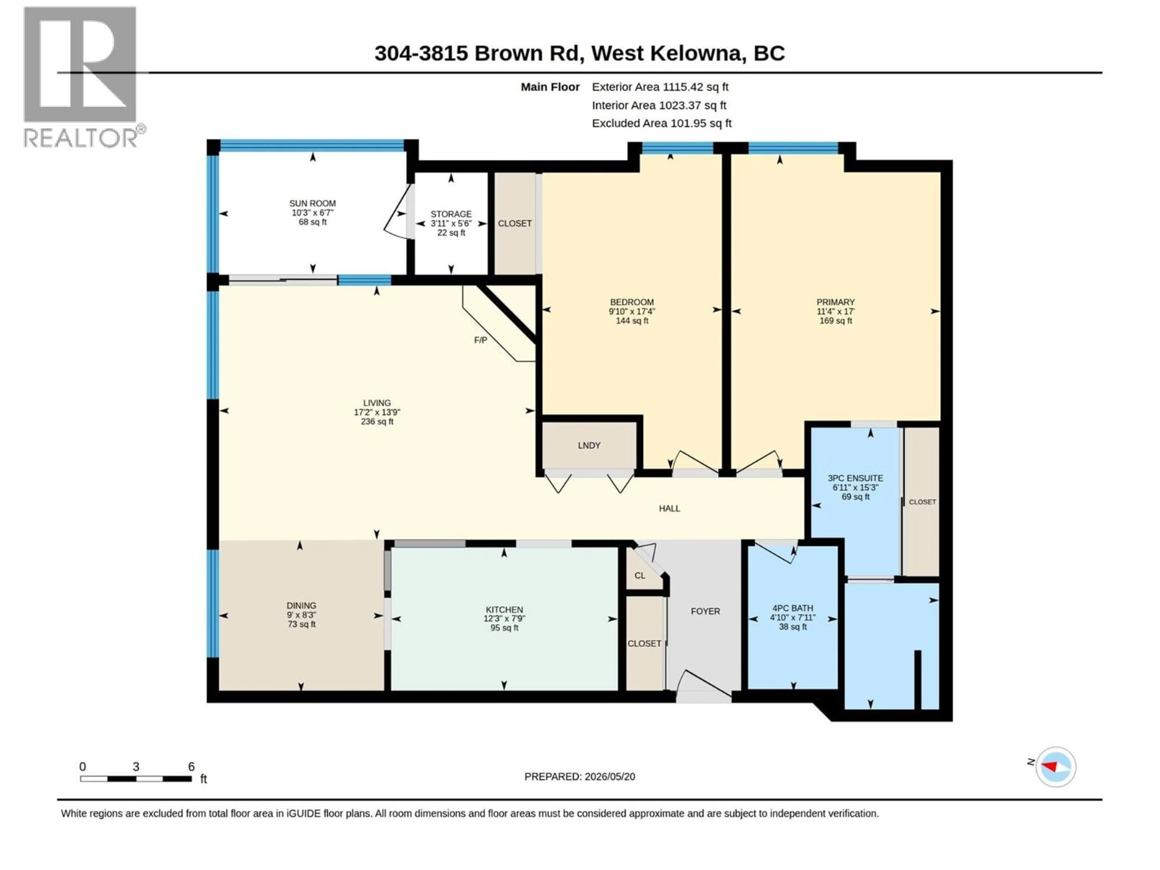 Floor plan for 304 - 3815 BROWN ROAD, West Kelowna British Columbia V4T1R8