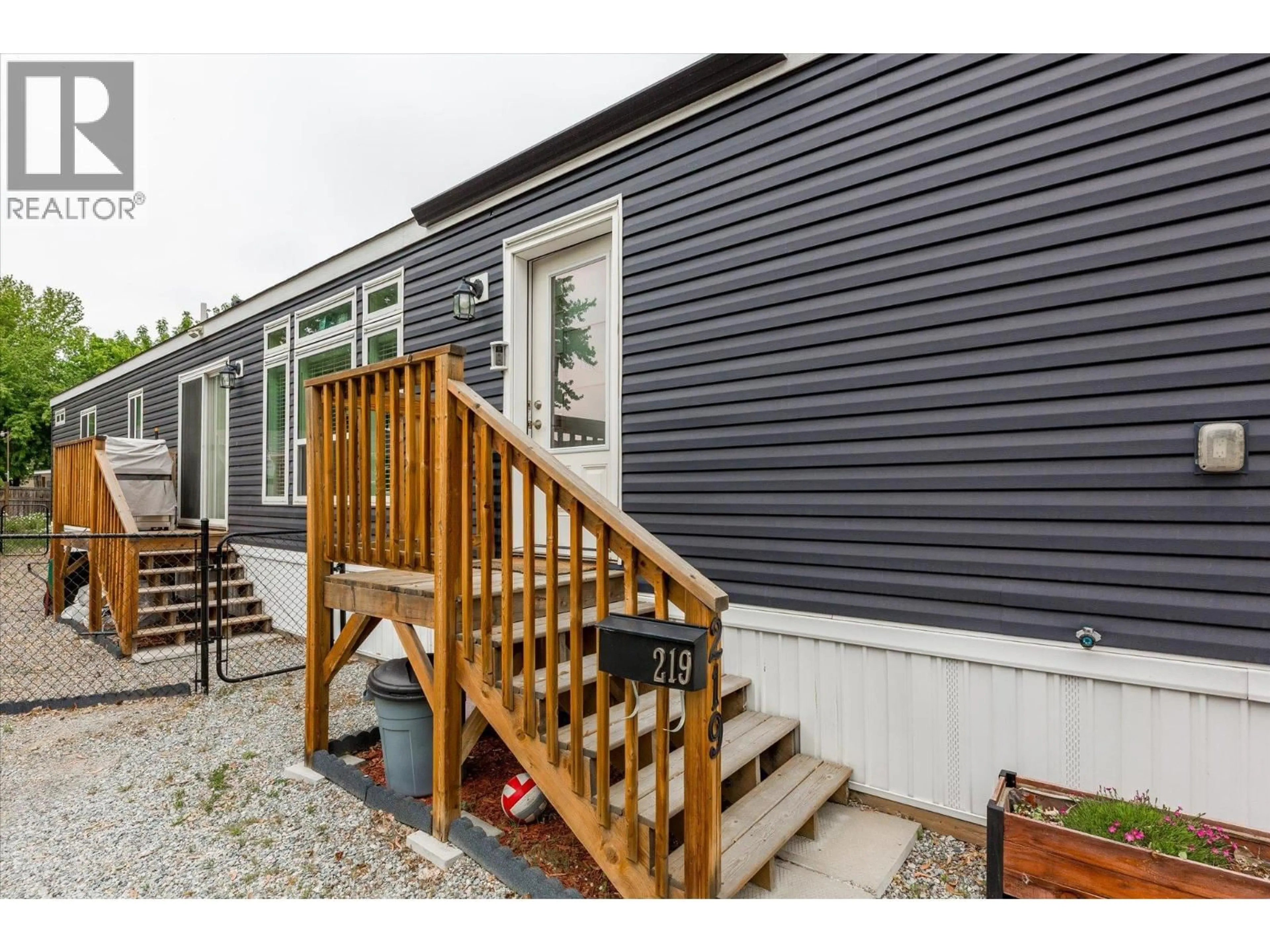 Home with vinyl exterior material, street for 219 - 1699 ROSS ROAD, West Kelowna British Columbia V1Z1L8