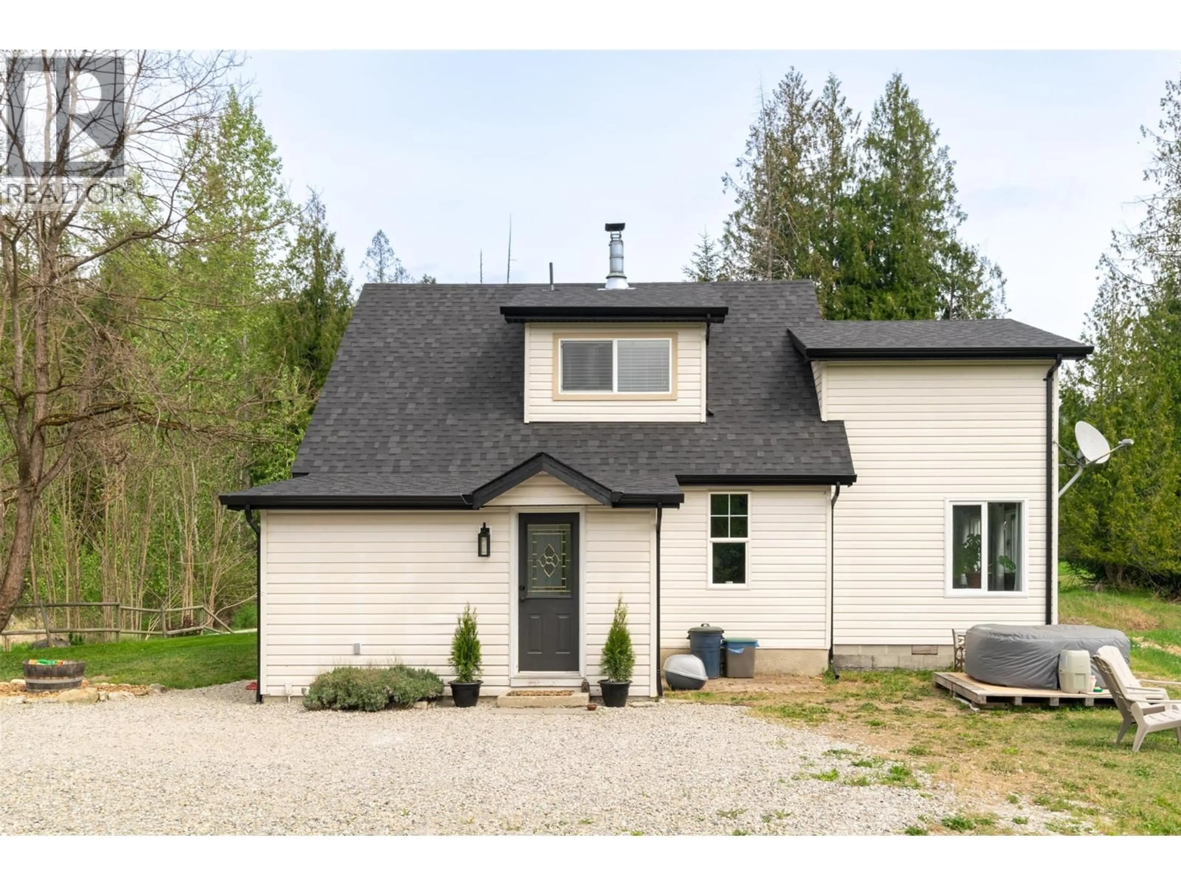 Home with vinyl exterior material, street for 2904 ENDERBY MABEL LAKE ROAD, Enderby British Columbia V0E1V5