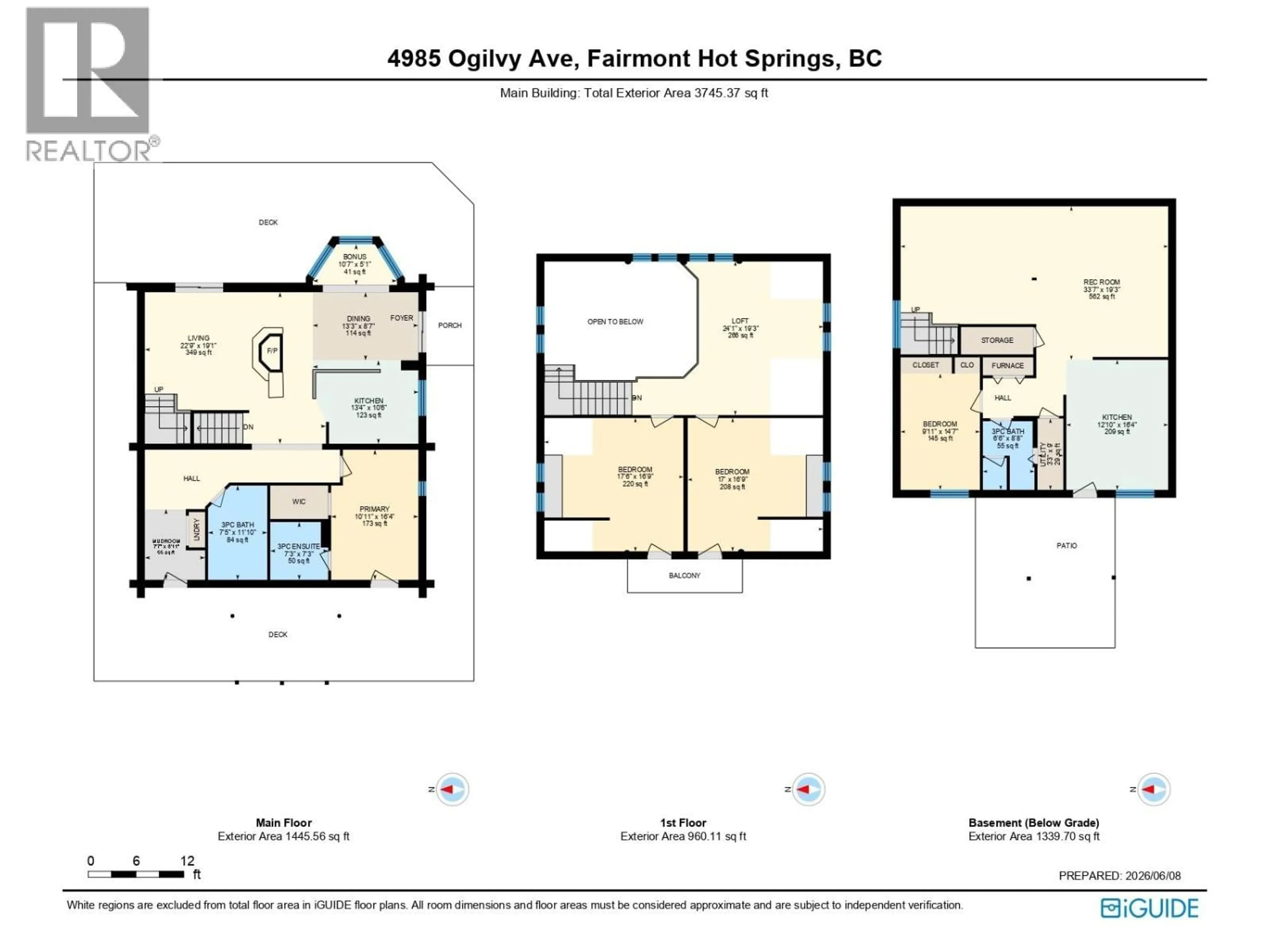 Floor plan for 4985 OGILVEY AVENUE, Fairmont Hot Springs British Columbia V0B1L1
