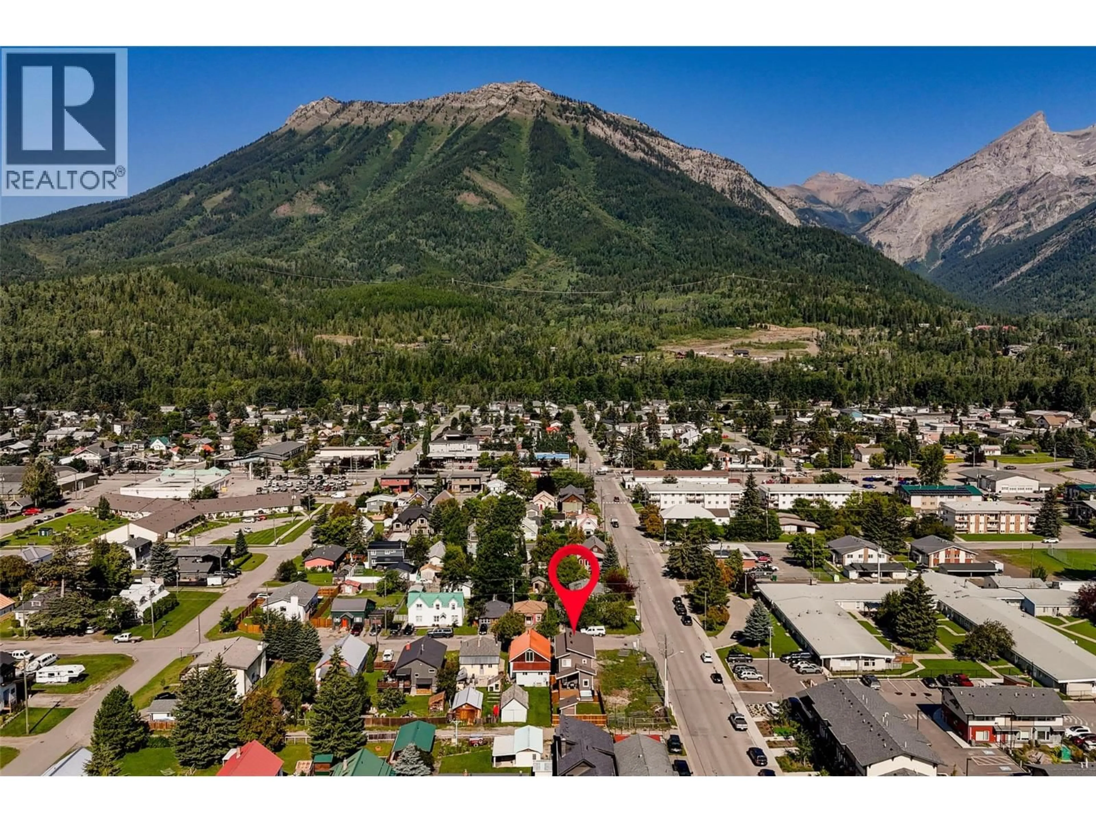 A pic from outside/outdoor area/front of a property/back of a property/a pic from drone, mountain view for 1292 4TH AVENUE, Fernie British Columbia V0B1M0