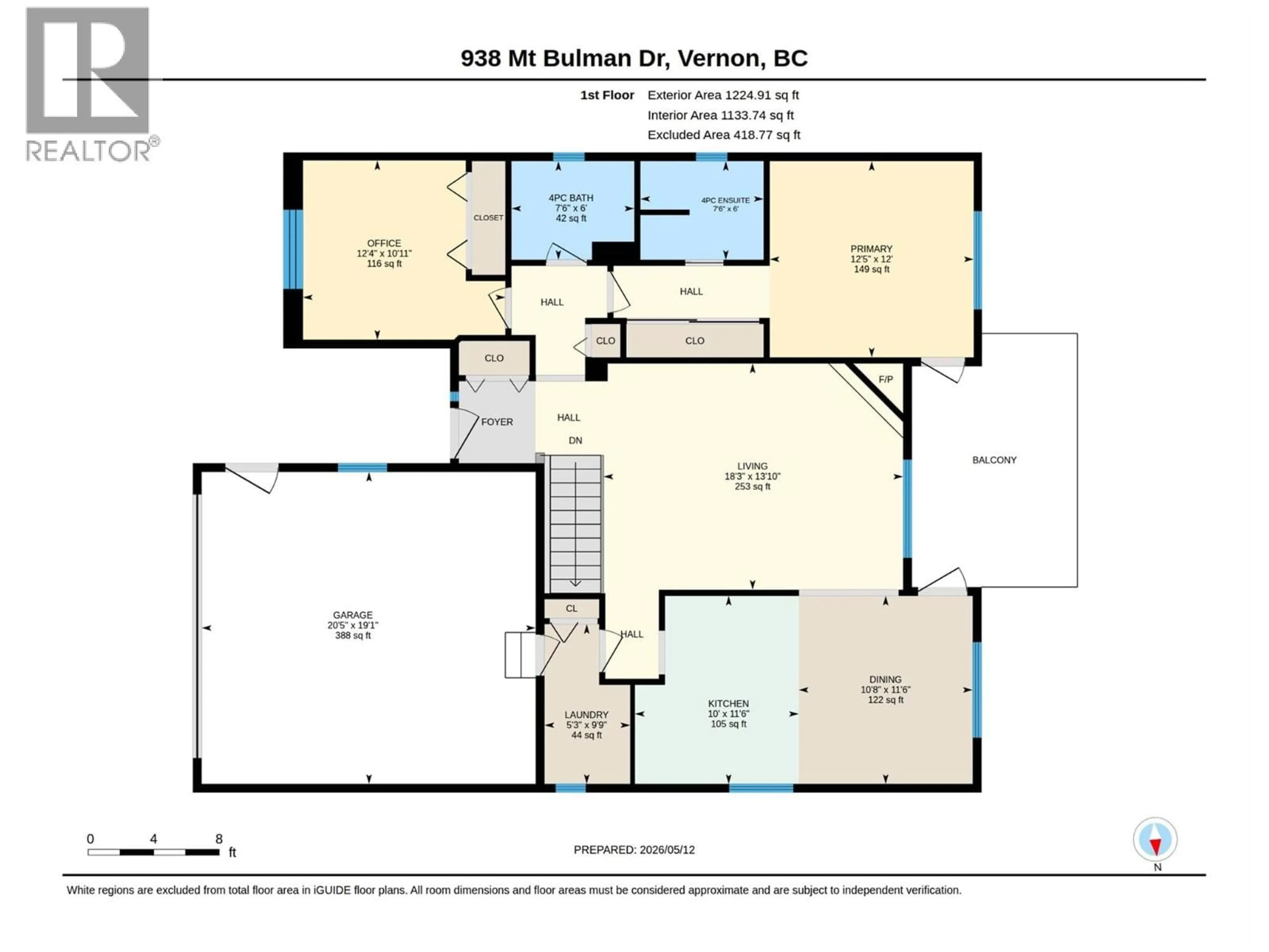 Floor plan for 938 MT BULMAN DRIVE, Vernon British Columbia V1B3W7