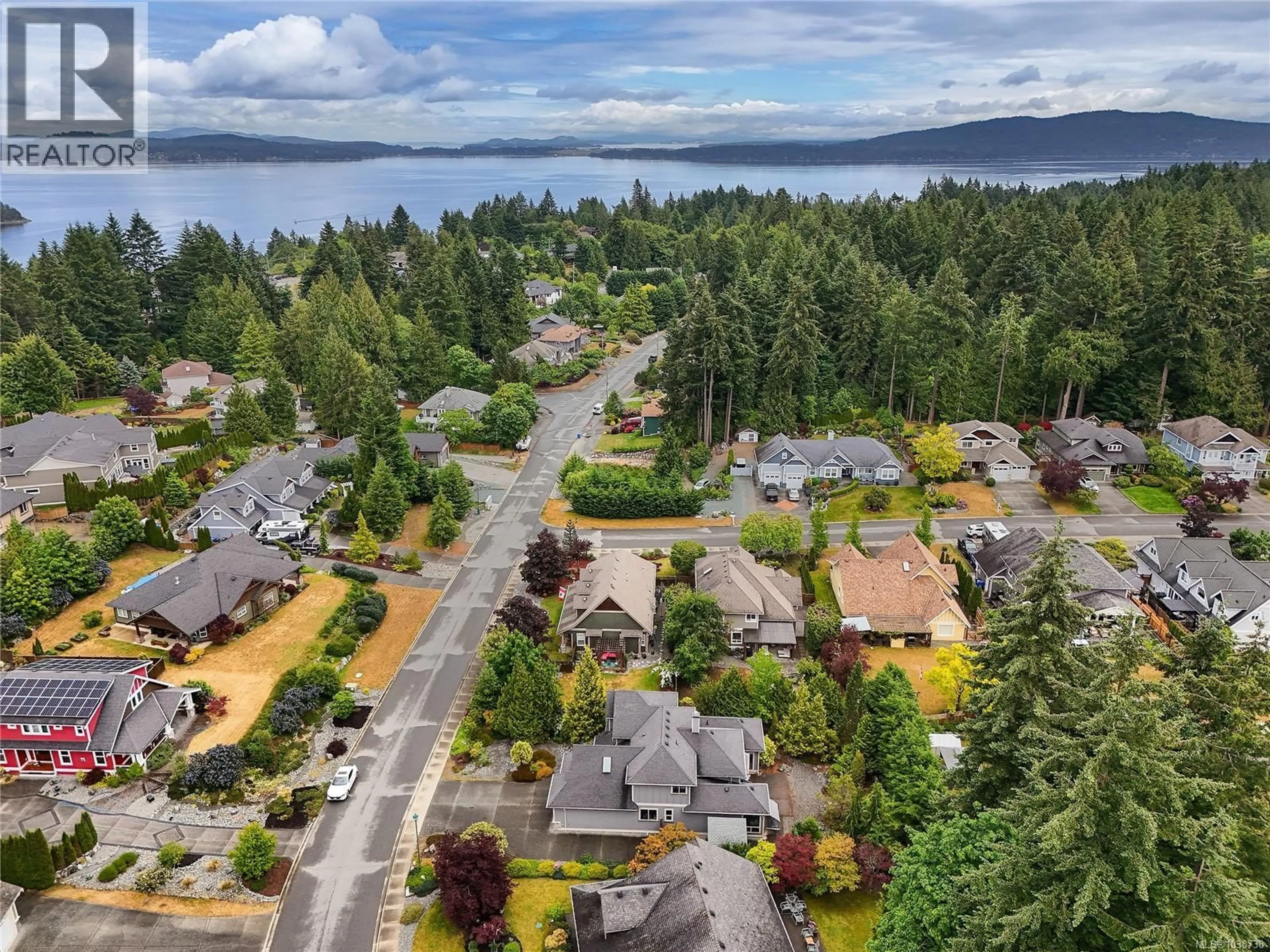 A pic from outside/outdoor area/front of a property/back of a property/a pic from drone, water/lake/river/ocean view for 858 BUCKTAIL ROAD, Mill Bay British Columbia V0R2P1