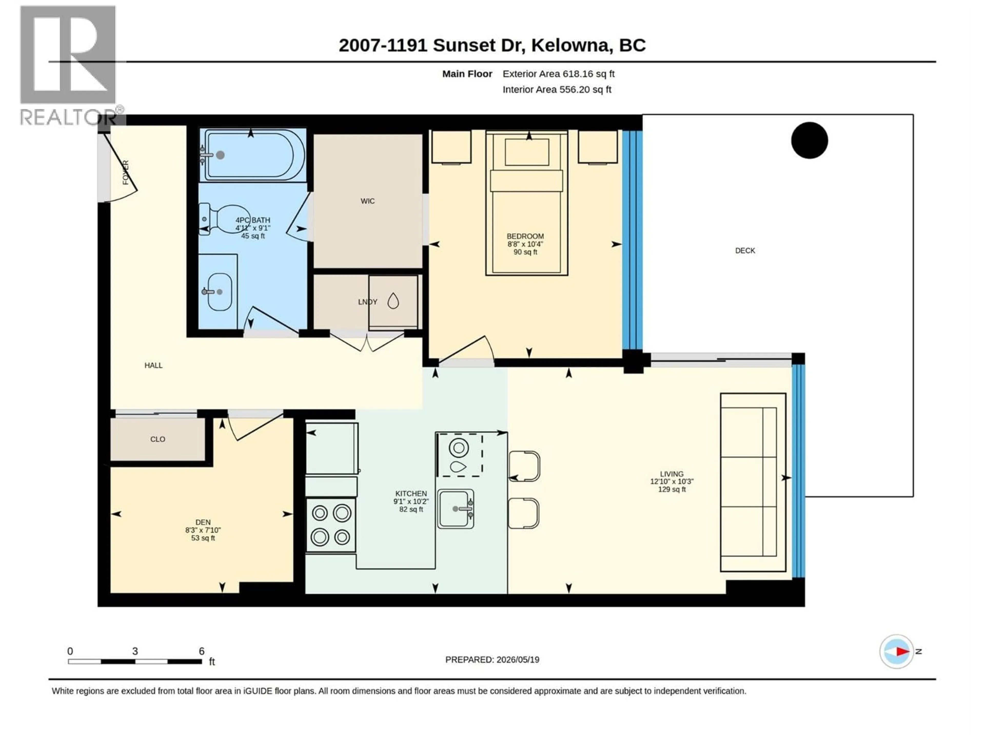 Floor plan for 2007 - 1191 SUNSET DRIVE, Kelowna British Columbia V1Y0J4