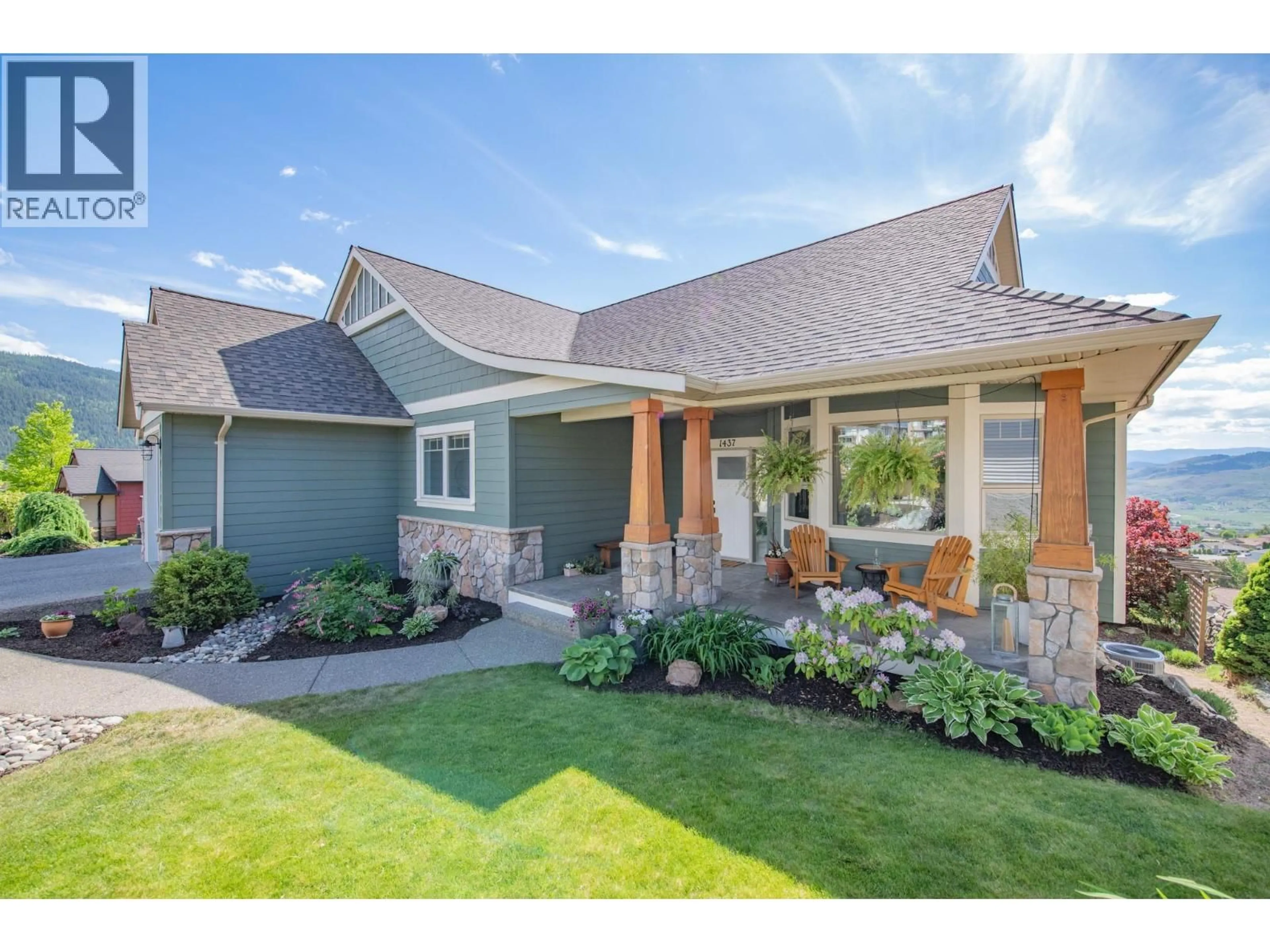 Home with brick exterior material, street for 1437 COPPER MOUNTAIN COURT, Vernon British Columbia V1B3Y7