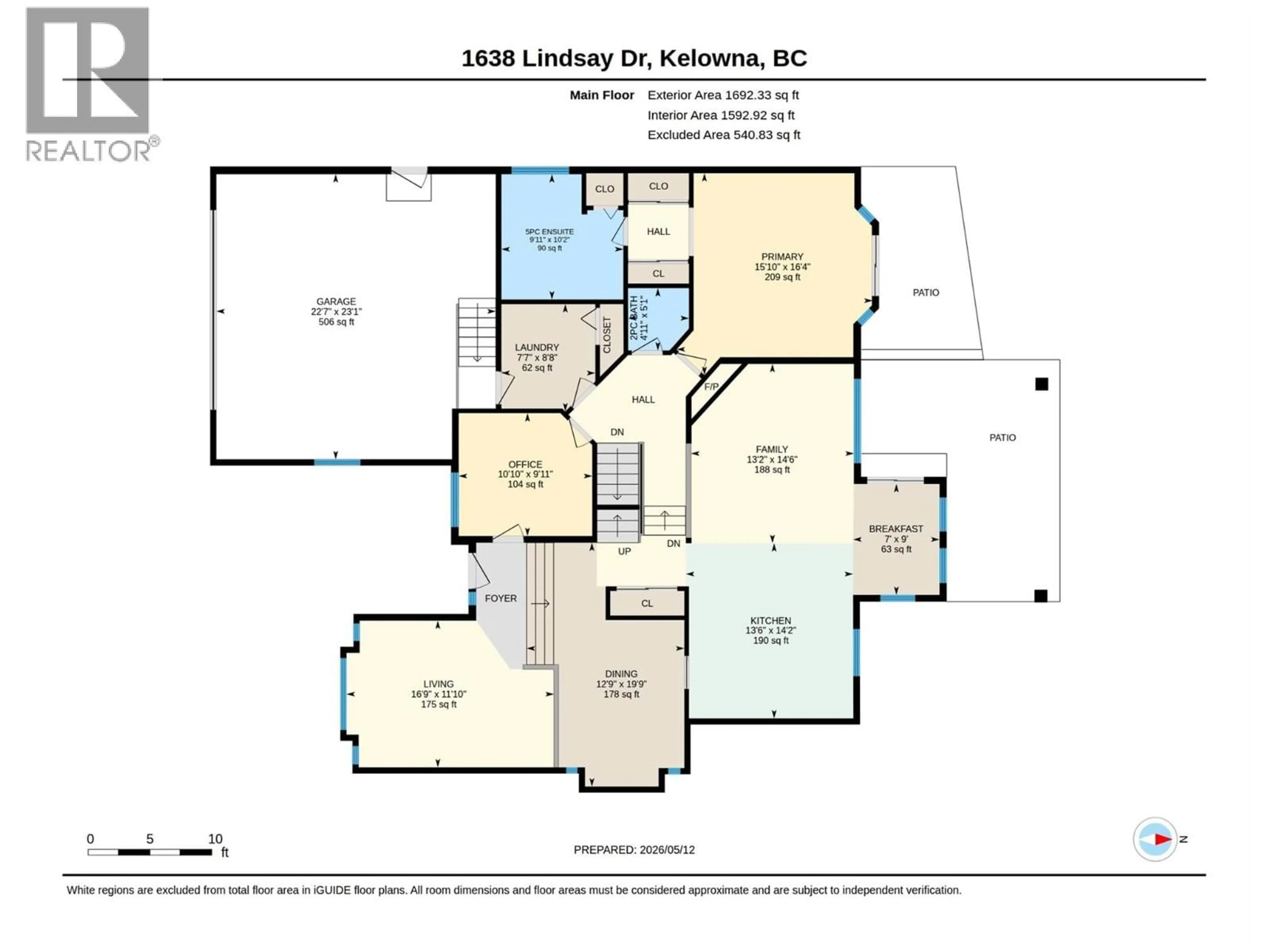Floor plan for 1638 LINDSAY DRIVE, Kelowna British Columbia V1V1T5