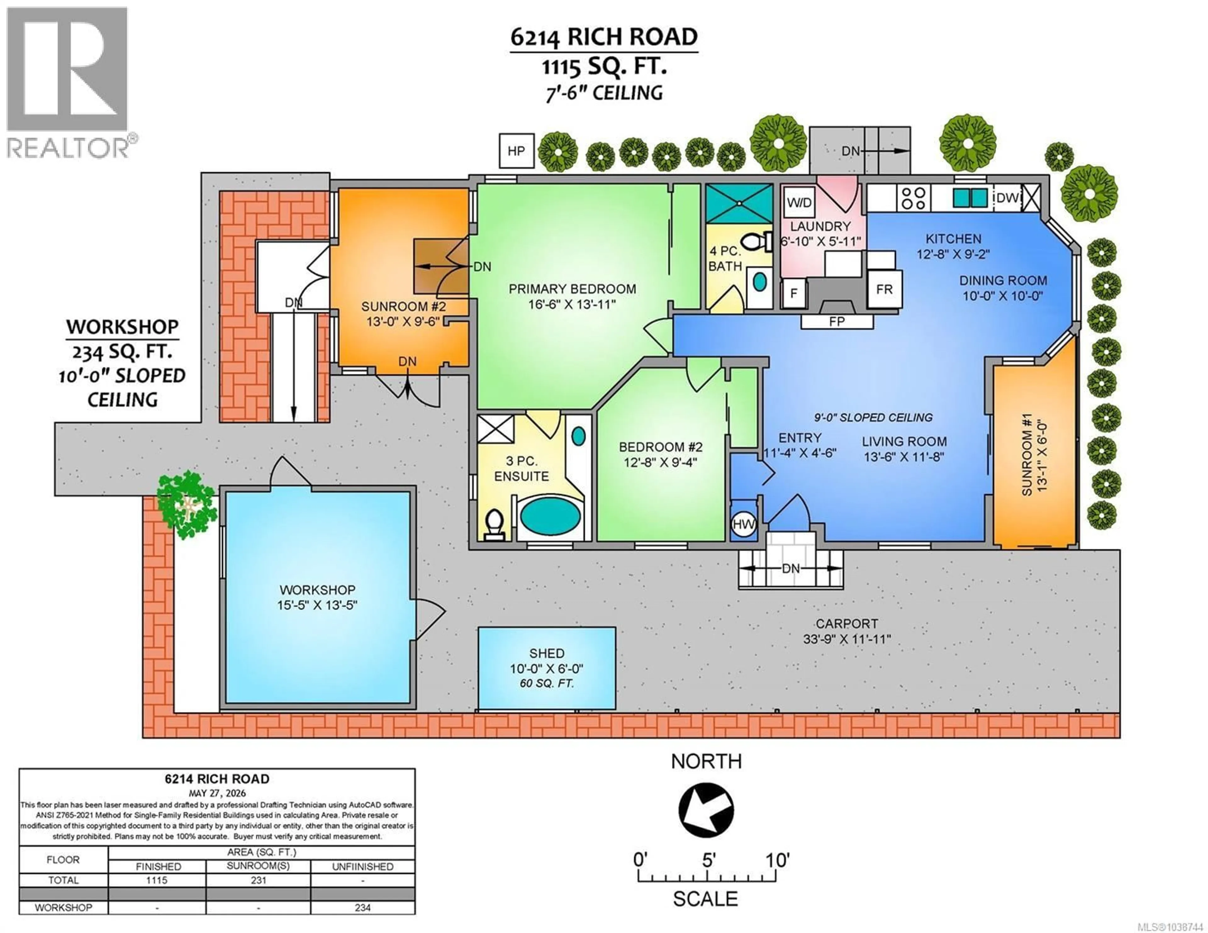 Floor plan for 62 - 6214 RICH ROAD, Nanaimo British Columbia V9T6J2