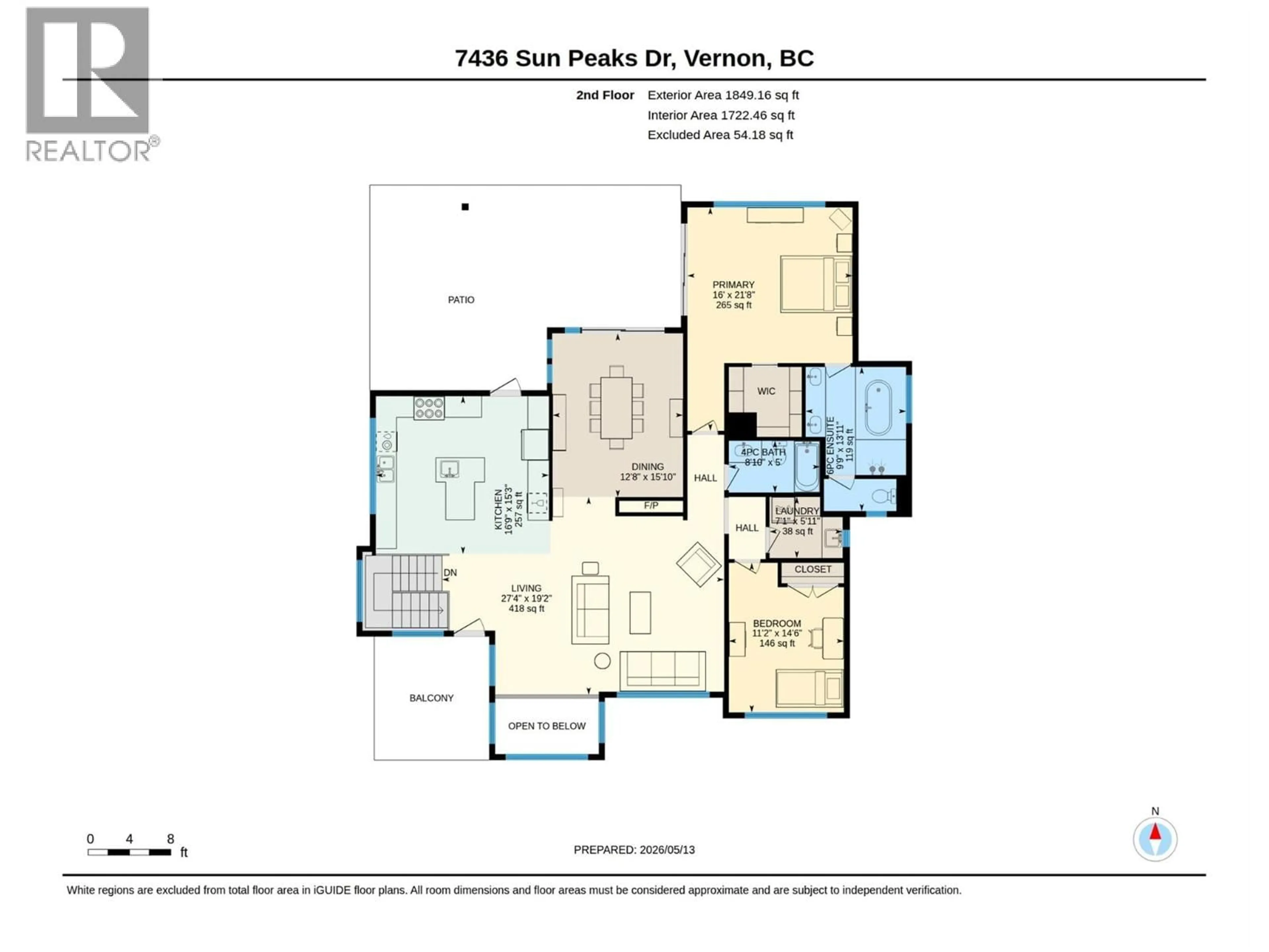 Floor plan for 7436 SUN PEAKS DRIVE, Vernon British Columbia V1B4C7