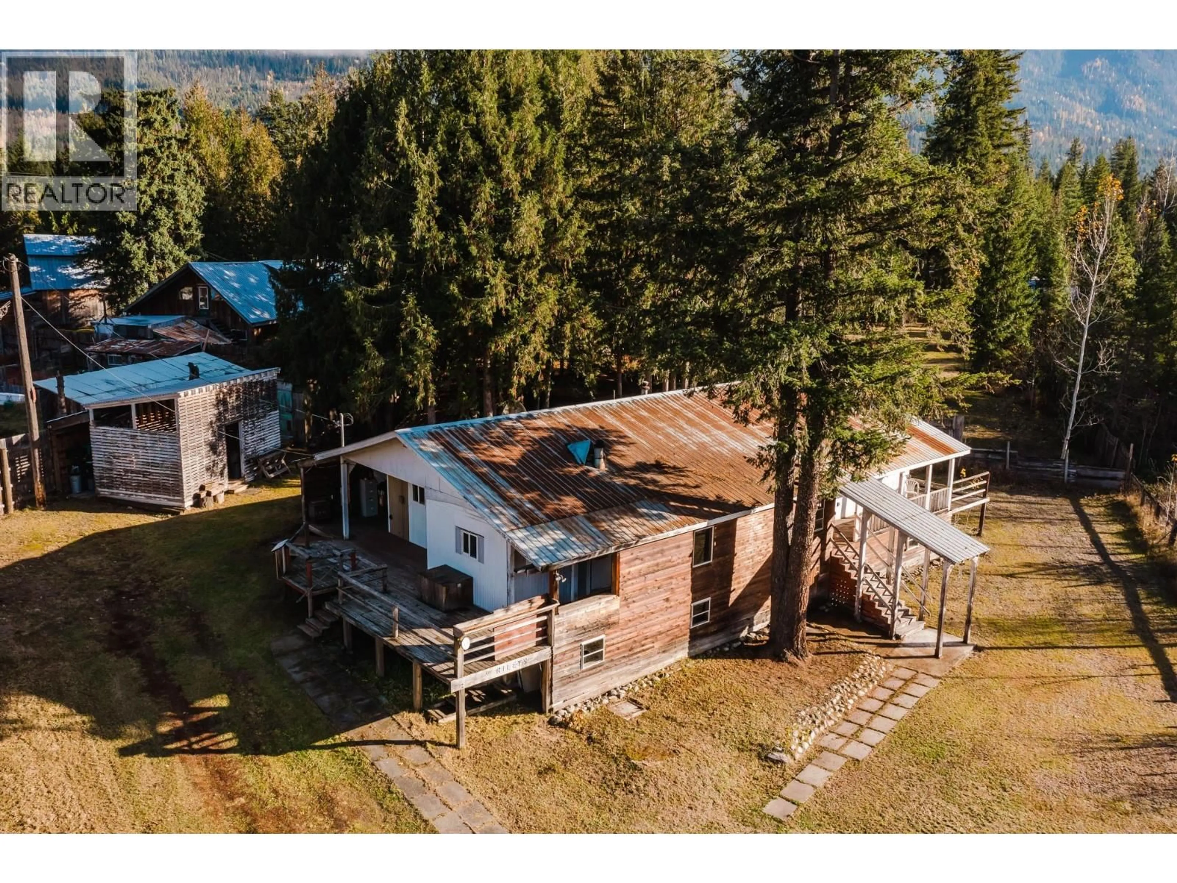 A pic from outside/outdoor area/front of a property/back of a property/a pic from drone, mountain view for 3974 MALAKWA STATION ROAD, Malakwa British Columbia V0E2J0