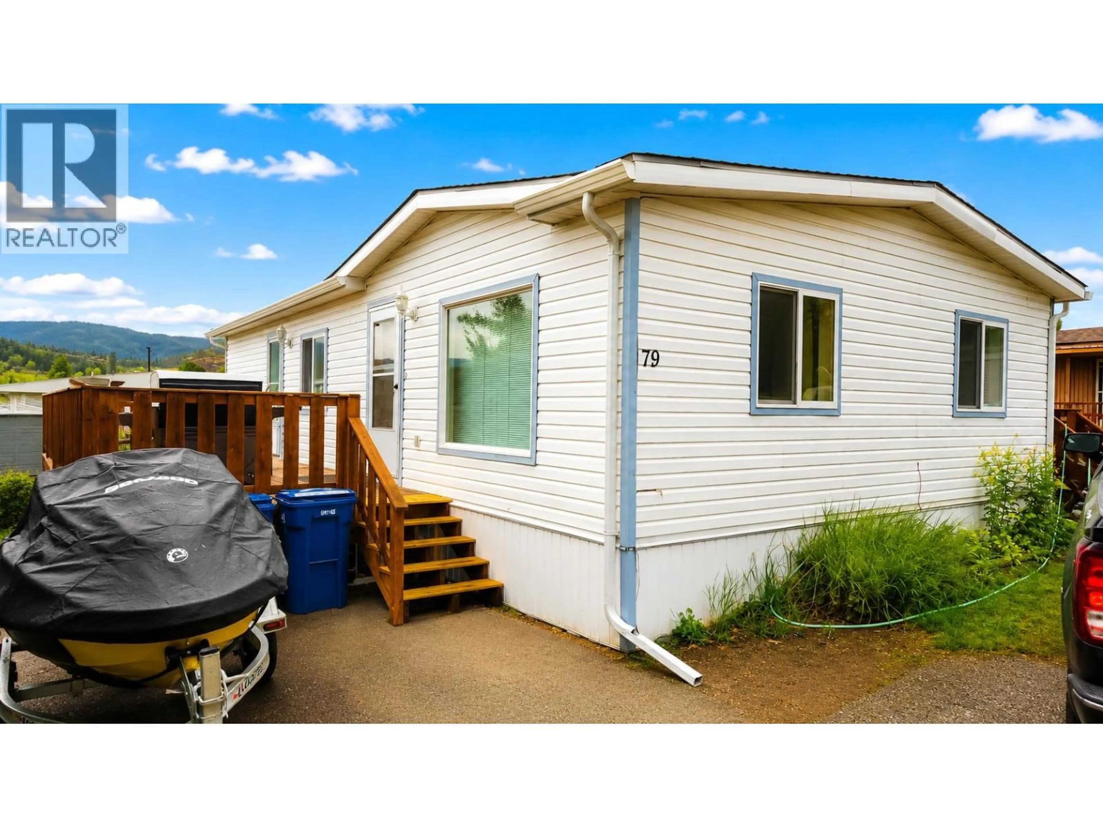Home with vinyl exterior material, street for 79 - 9020 JIM BAILEY ROAD, Kelowna British Columbia V4V1E5