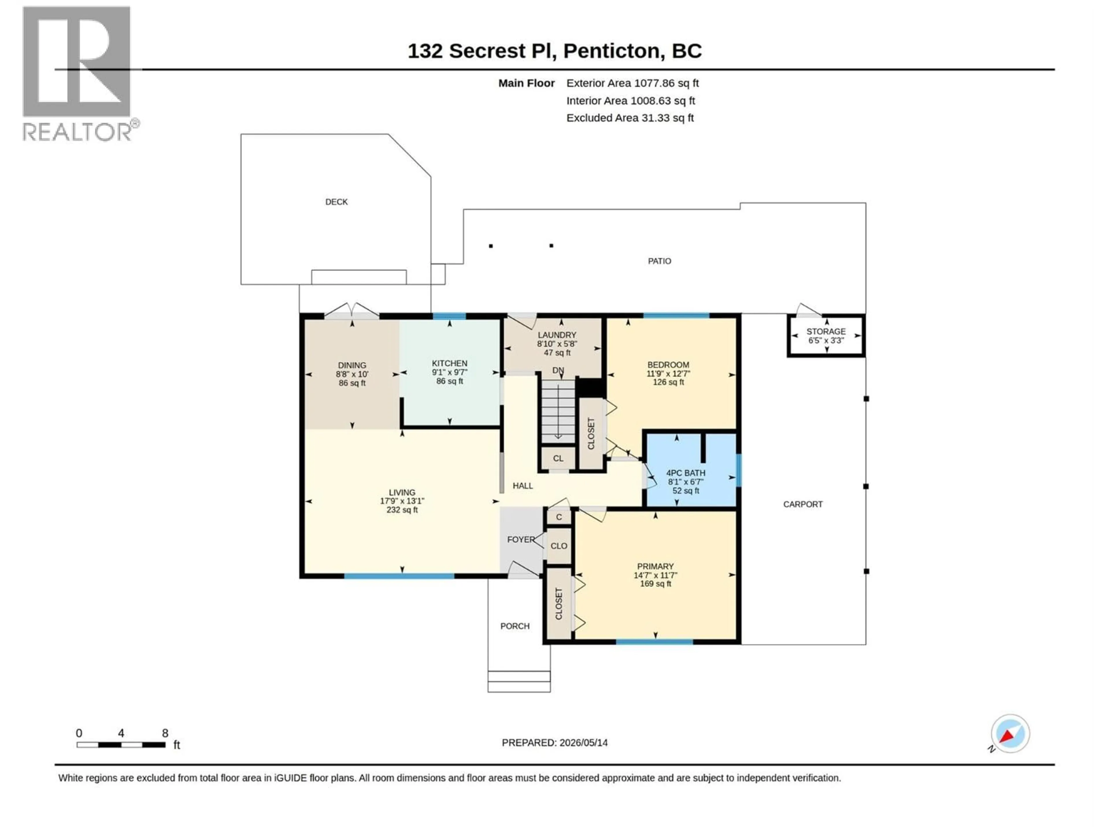 Floor plan for 132 SECREST PLACE, Penticton British Columbia V2A3R3