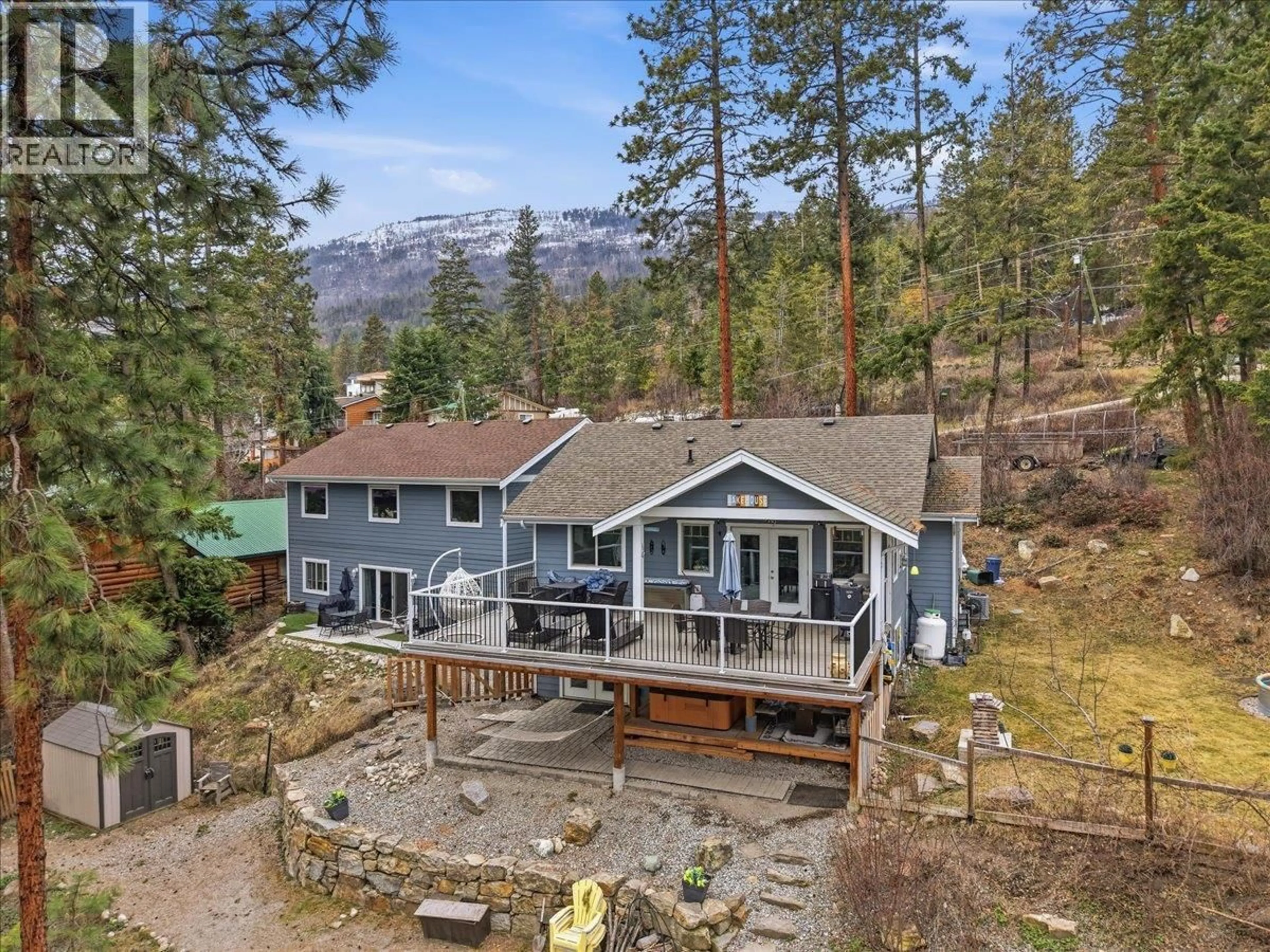 A pic from outside/outdoor area/front of a property/back of a property/a pic from drone, unknown for 309 KILLARNEY WAY, Vernon British Columbia V1H2C5