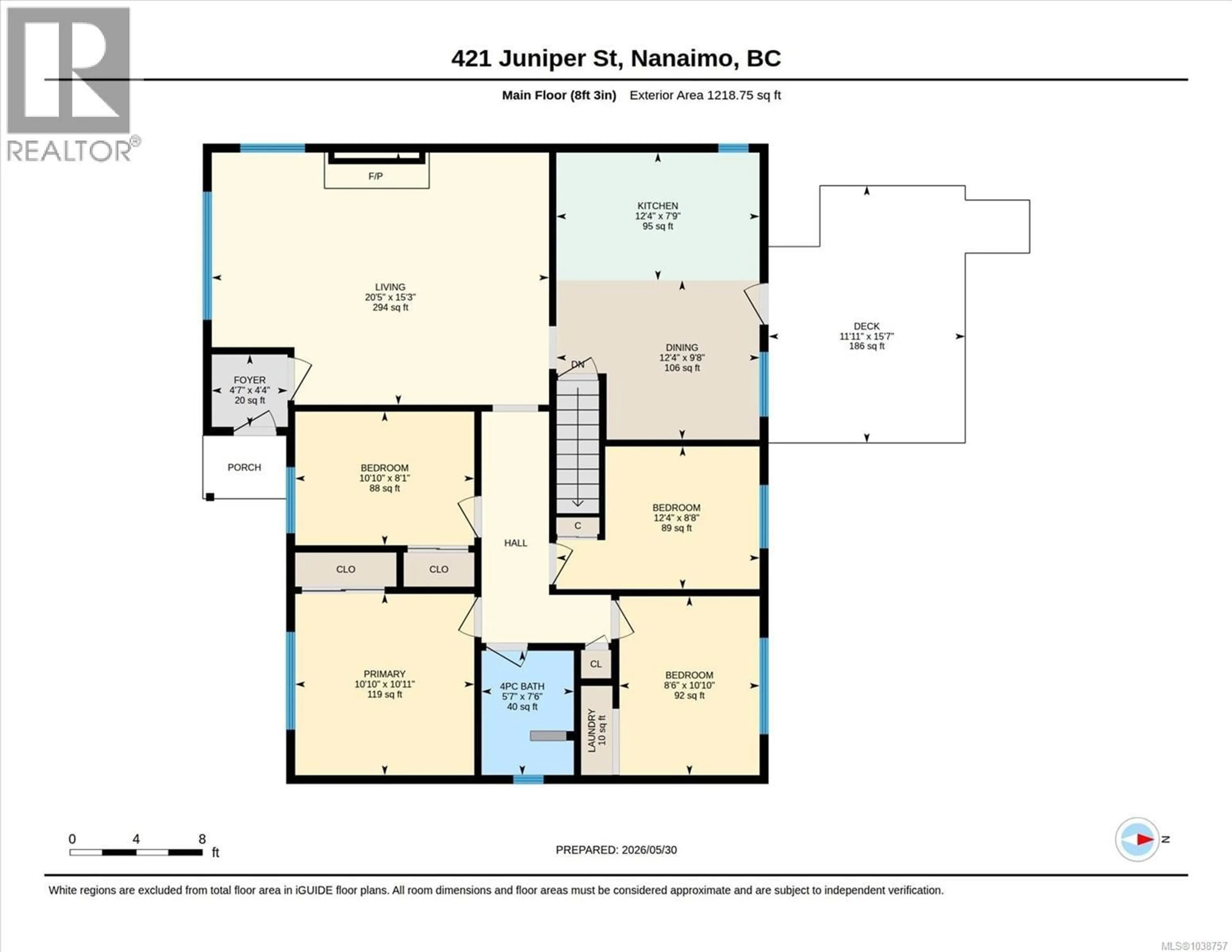 Floor plan for 421 JUNIPER STREET, Nanaimo British Columbia V9S1X7