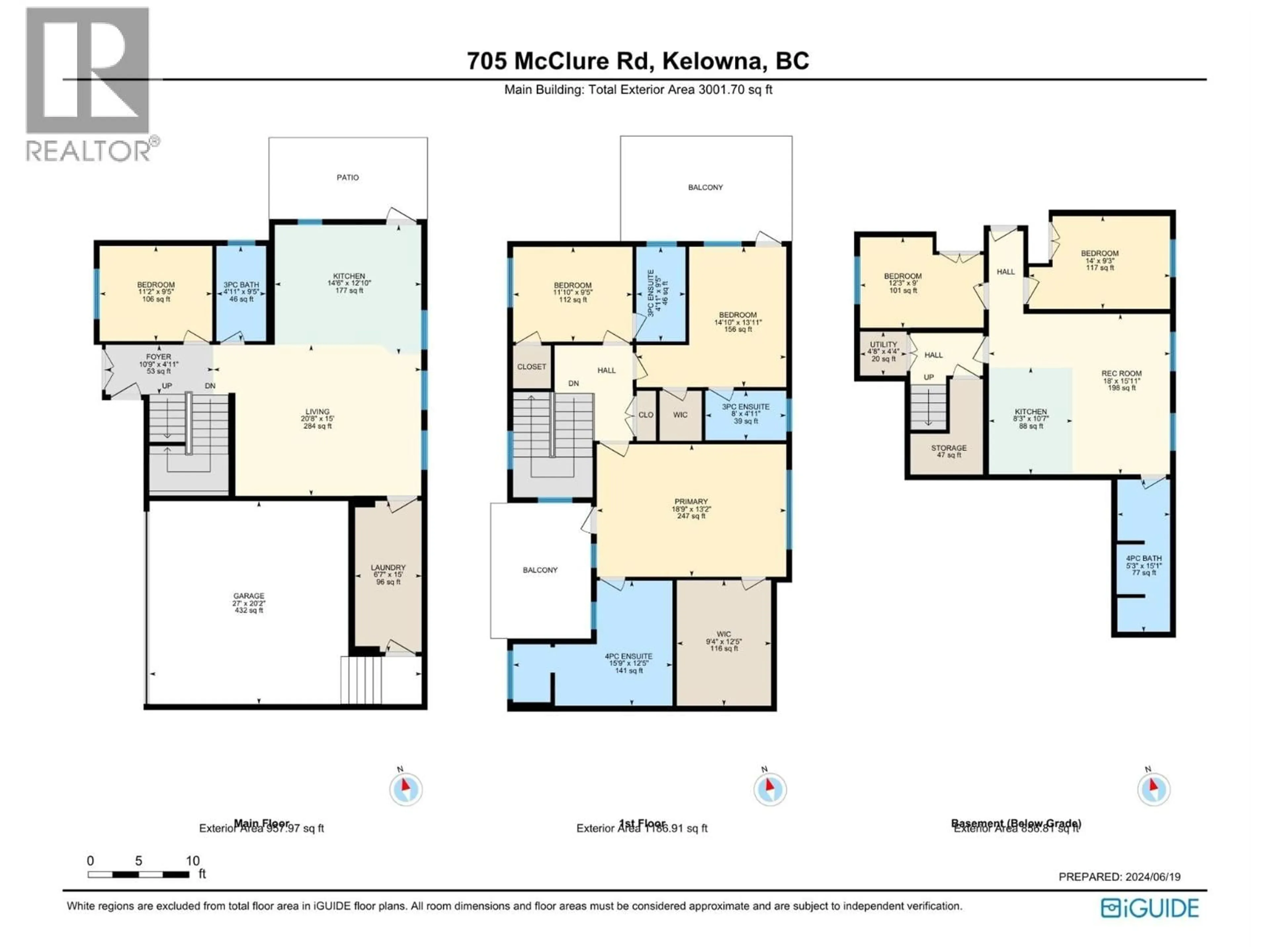 Floor plan for 705 MCCLURE ROAD, Kelowna British Columbia V1W1M2