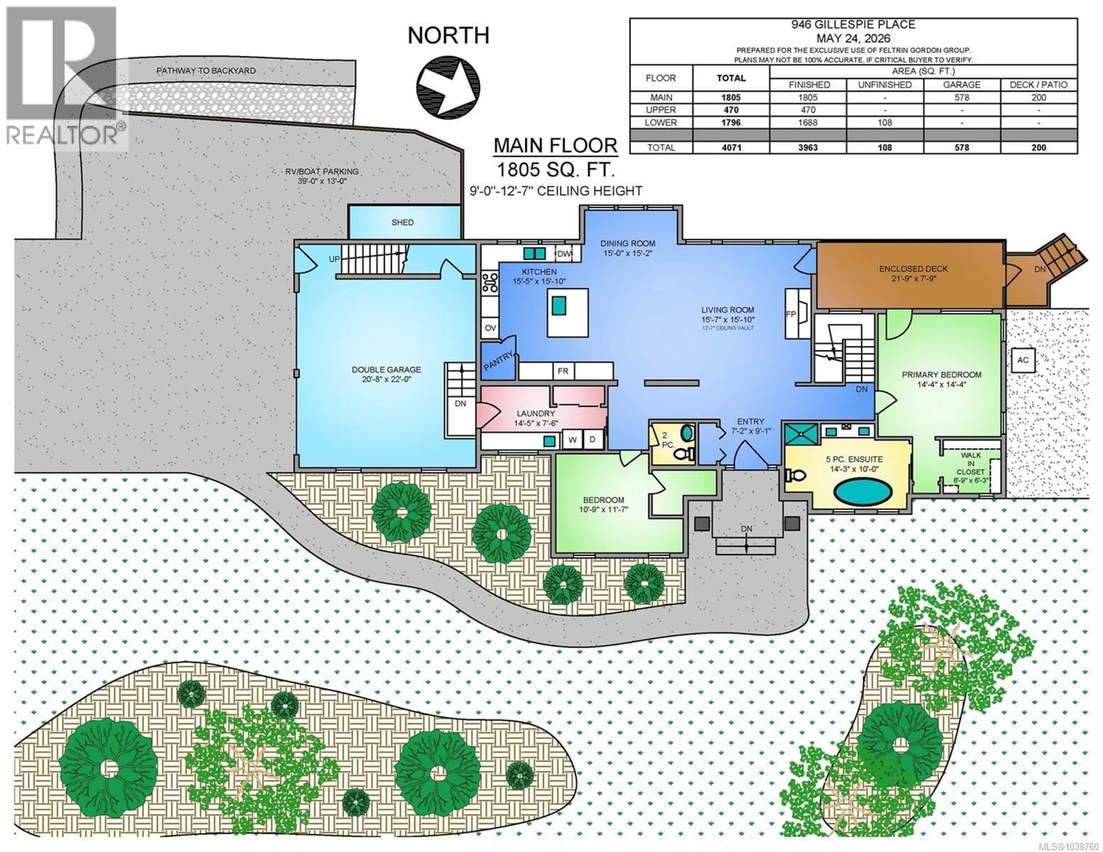 Floor plan for 946 GILLESPIE PLACE, Mill Bay British Columbia V8H1H6