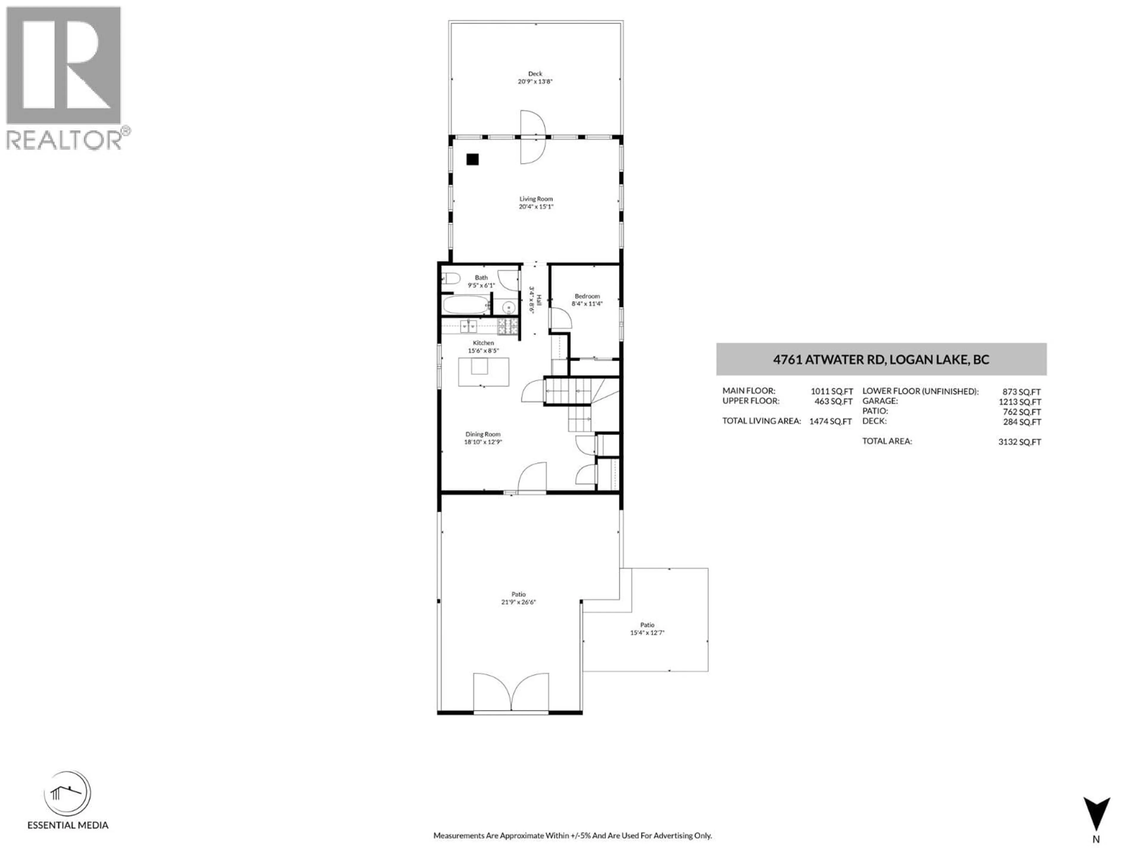 Floor plan for 4761 ATWATER ROAD, Logan Lake British Columbia V0K1W0