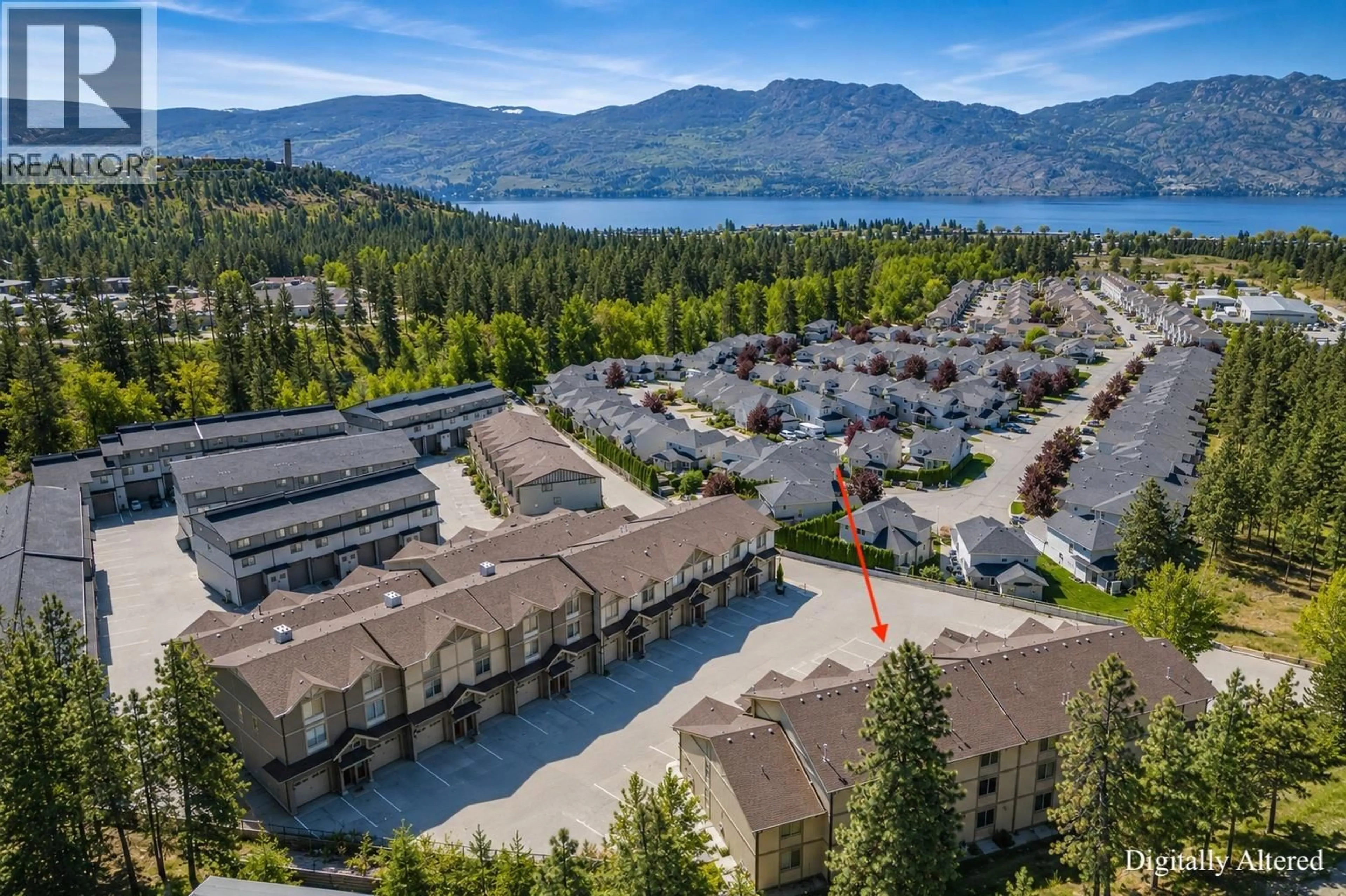 A pic from outside/outdoor area/front of a property/back of a property/a pic from drone, water/lake/river/ocean view for 5 - 3359 COUGAR ROAD, West Kelowna British Columbia V4T3G1