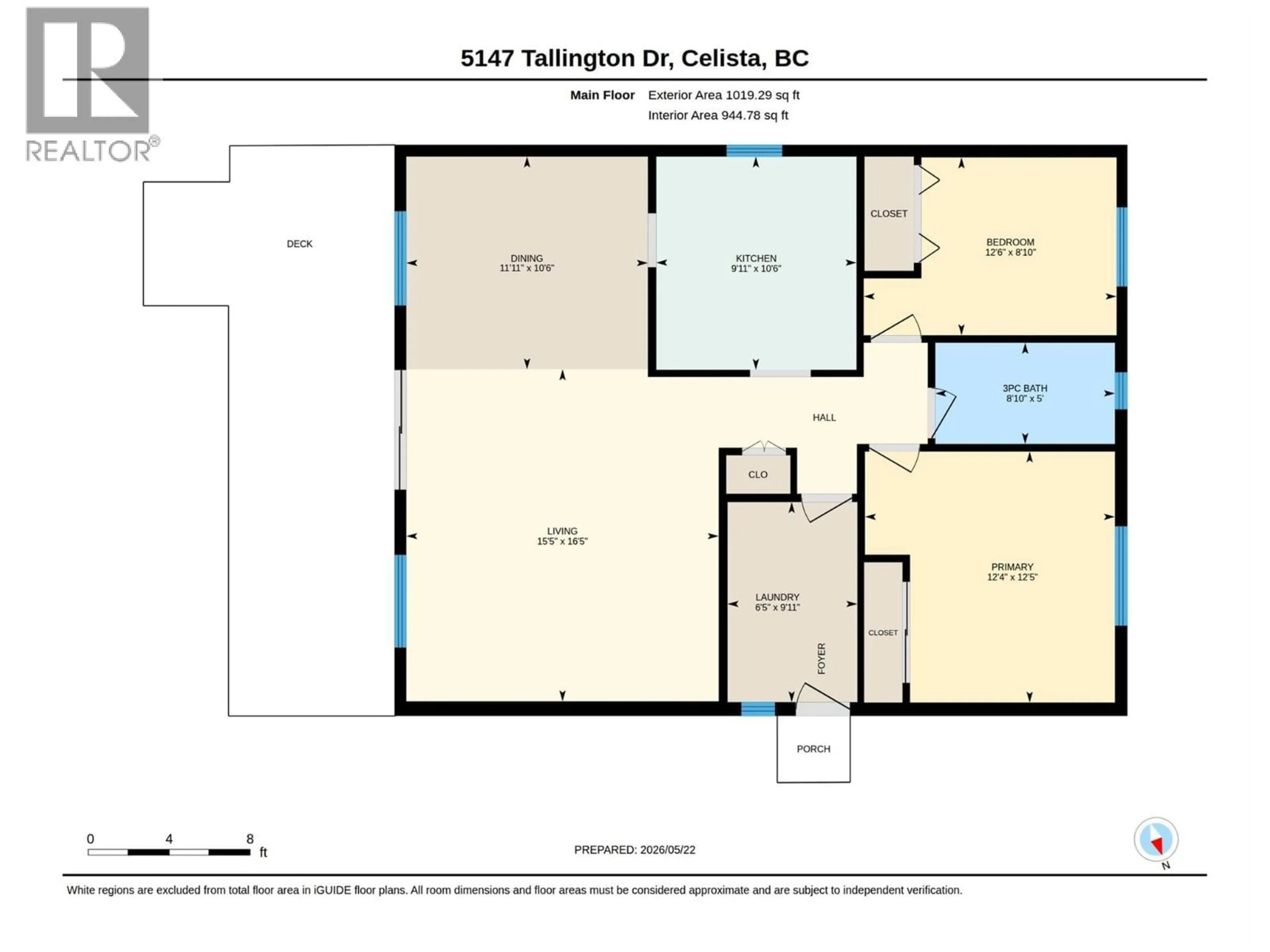 Floor plan for 5147 TALLINGTON DRIVE, Celista British Columbia V0E1M6