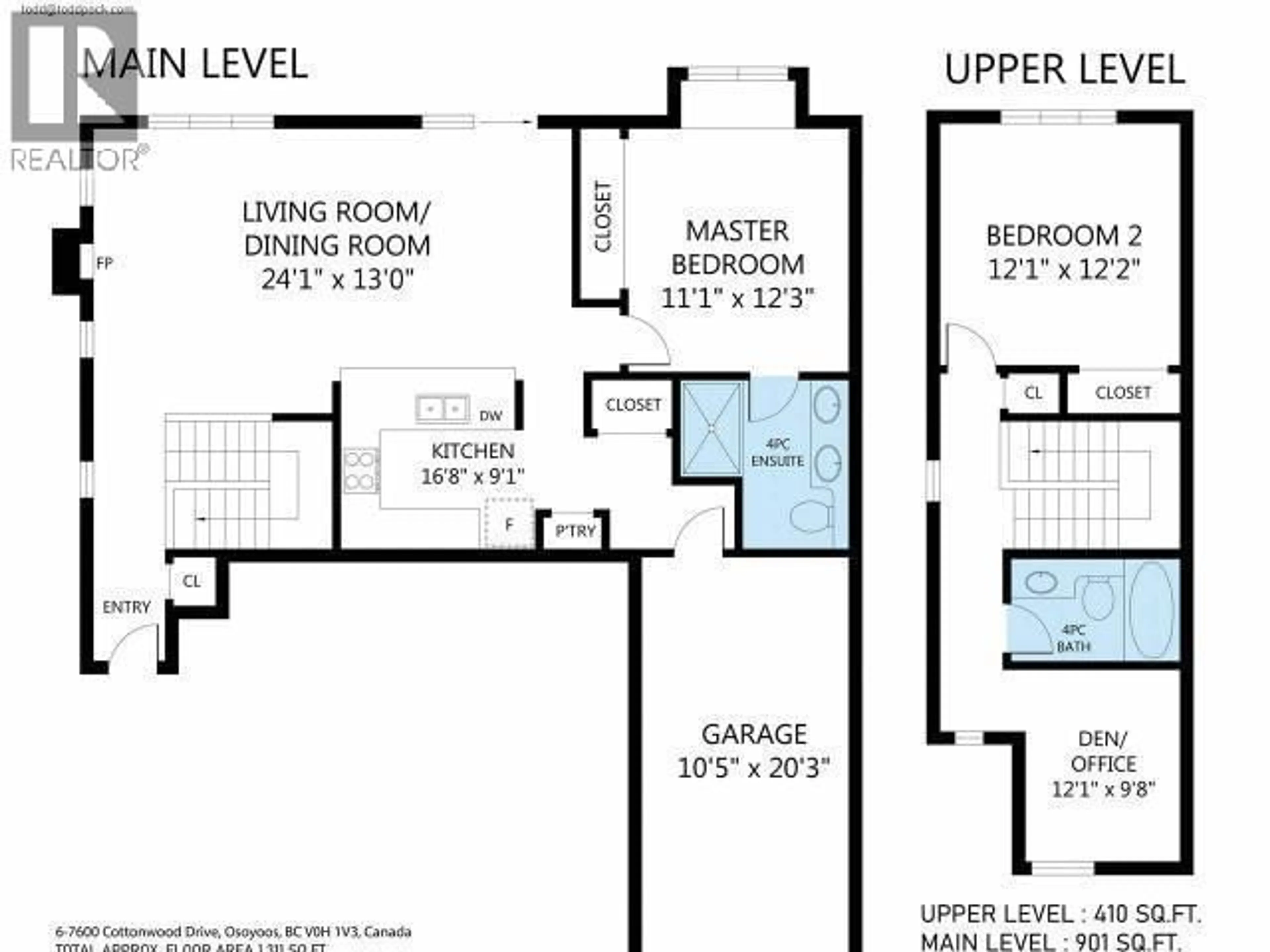 Floor plan for 6 - 7600 COTTONWOOD DRIVE, Osoyoos British Columbia V0H1V3