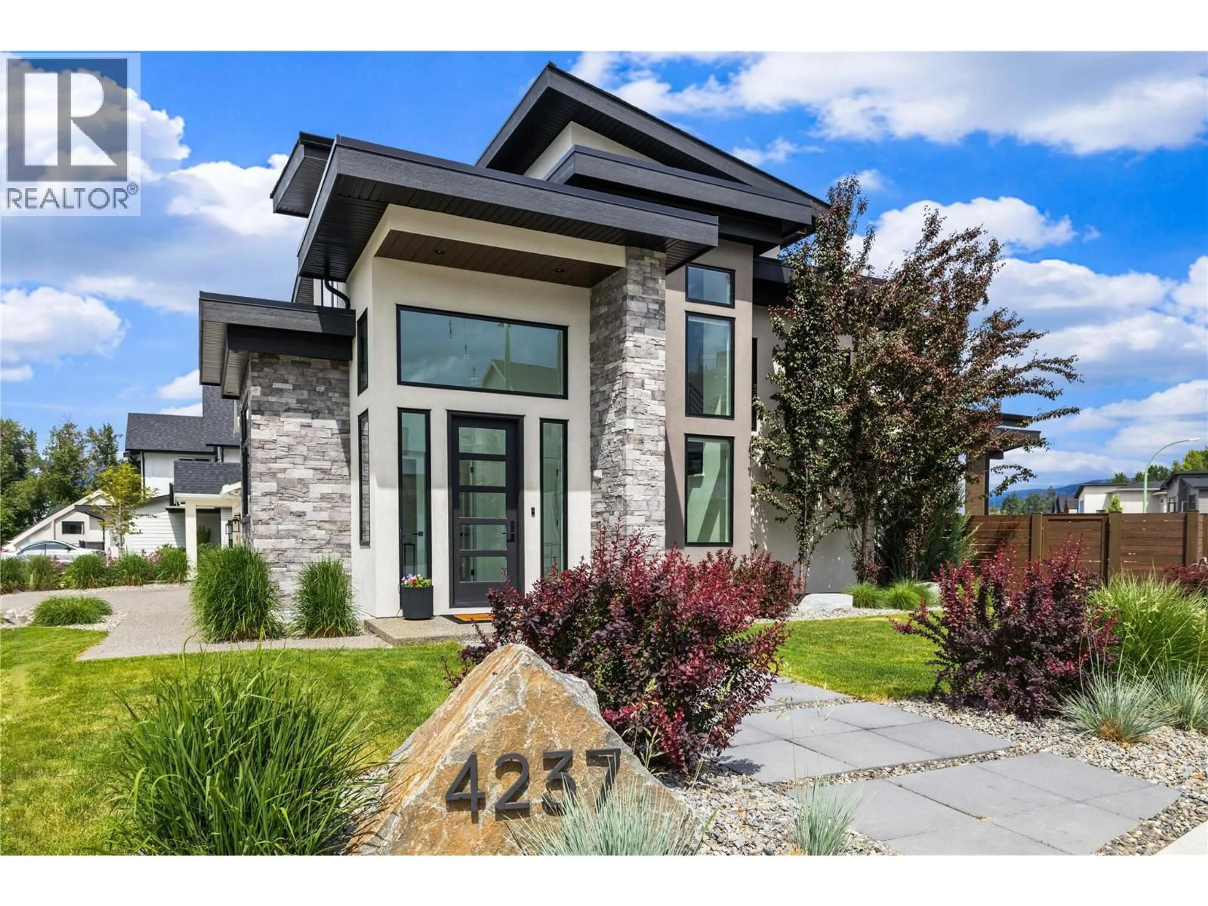 Home with brick exterior material, street for 4237 RUSSO STREET, Kelowna British Columbia V1W0C6