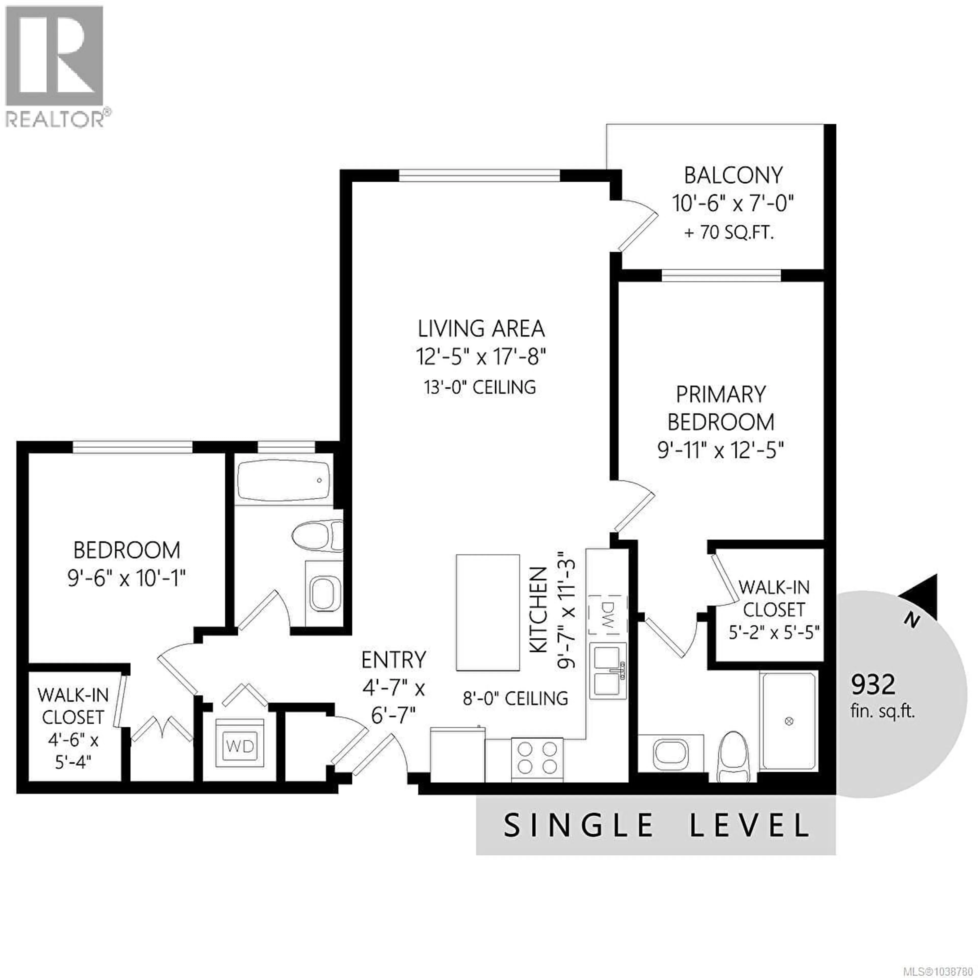 Floor plan for 508 - 940 REUNION AVENUE, Langford British Columbia V9B0W6