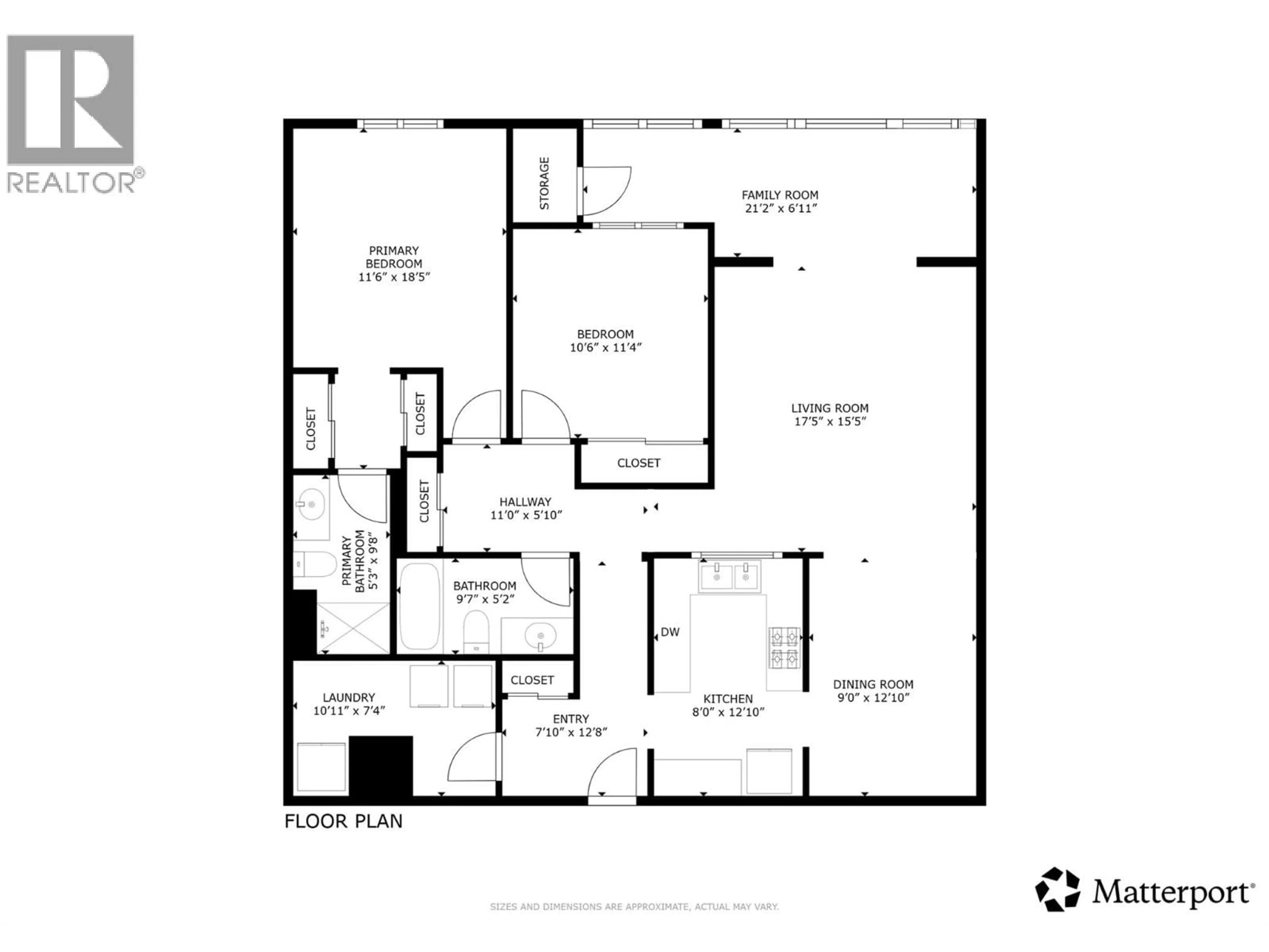 Floor plan for 206 - 1045 SUTHERLAND AVENUE, Kelowna British Columbia V1Y5Y1
