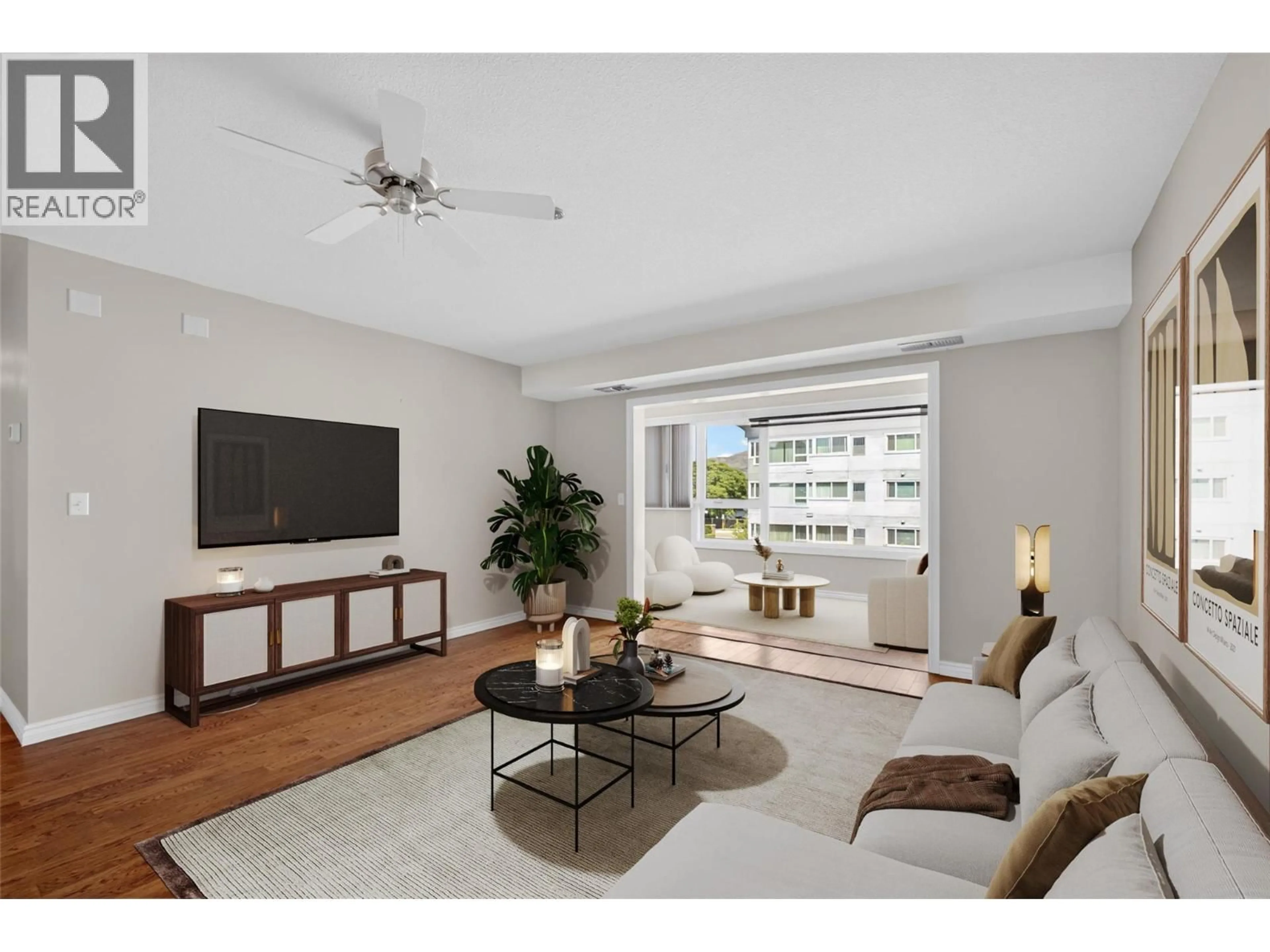 Living room with furniture, unknown for 206 - 1045 SUTHERLAND AVENUE, Kelowna British Columbia V1Y5Y1