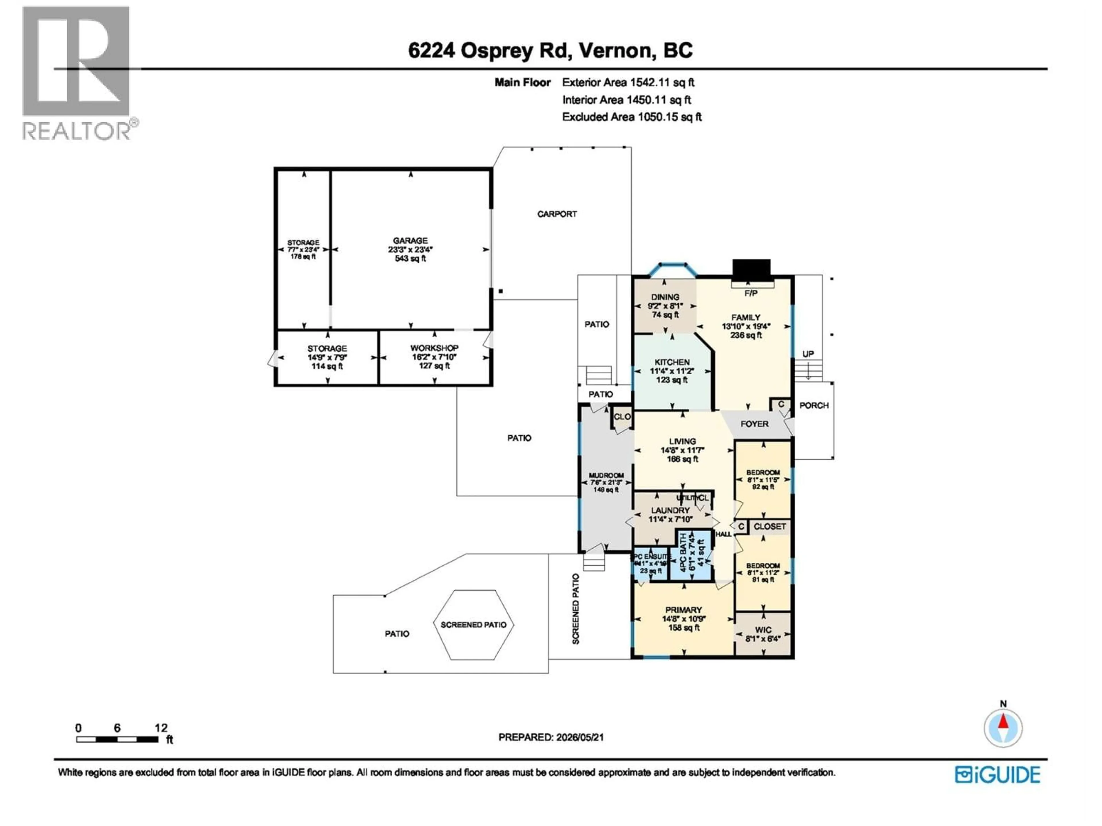 Floor plan for 6224 OSPREY ROAD, Vernon British Columbia V1H1M7