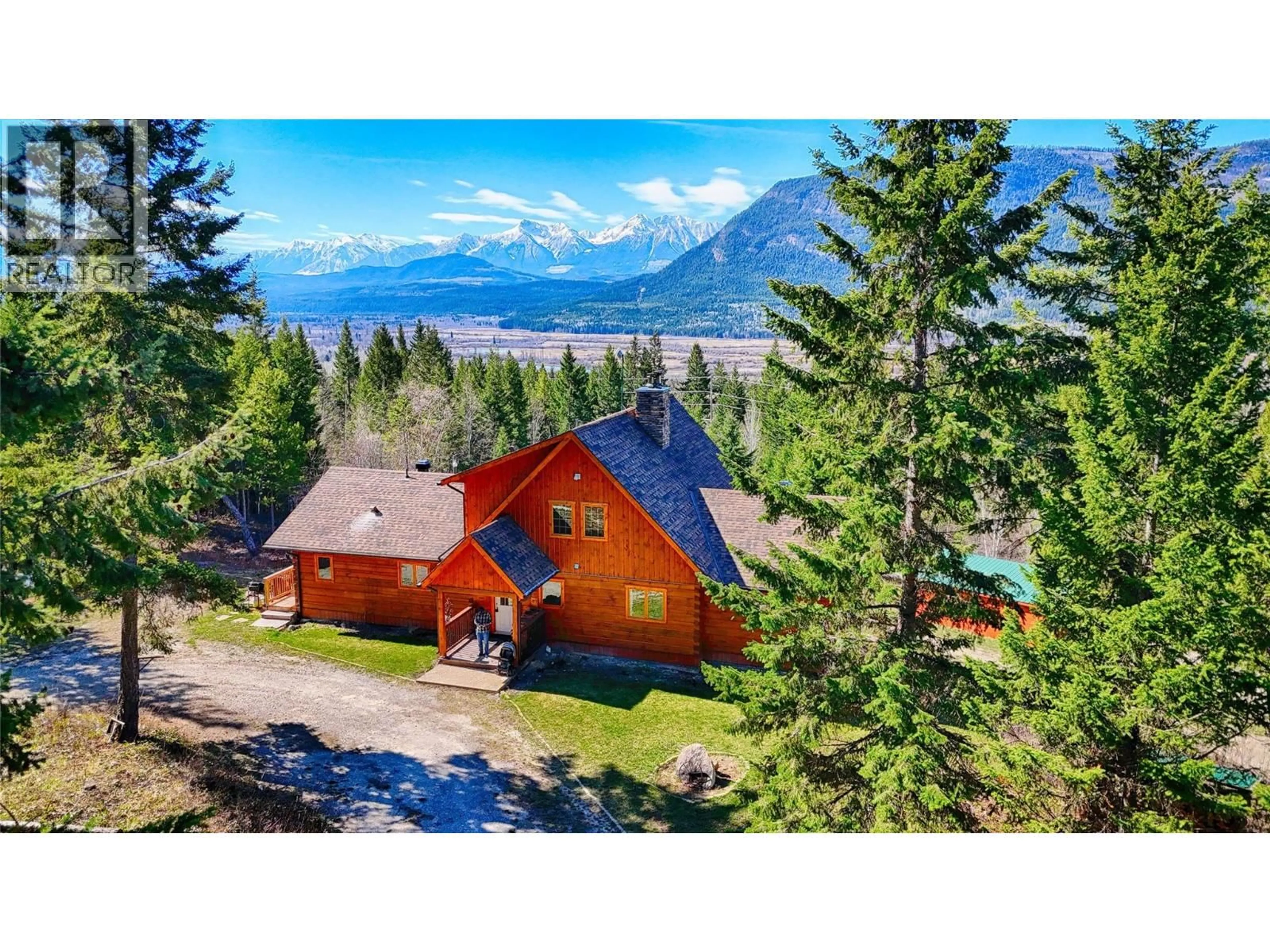 A pic from outside/outdoor area/front of a property/back of a property/a pic from drone, mountain view for 110 HIGHWAY 95 OTHER, Spillimacheen British Columbia V0A1P0