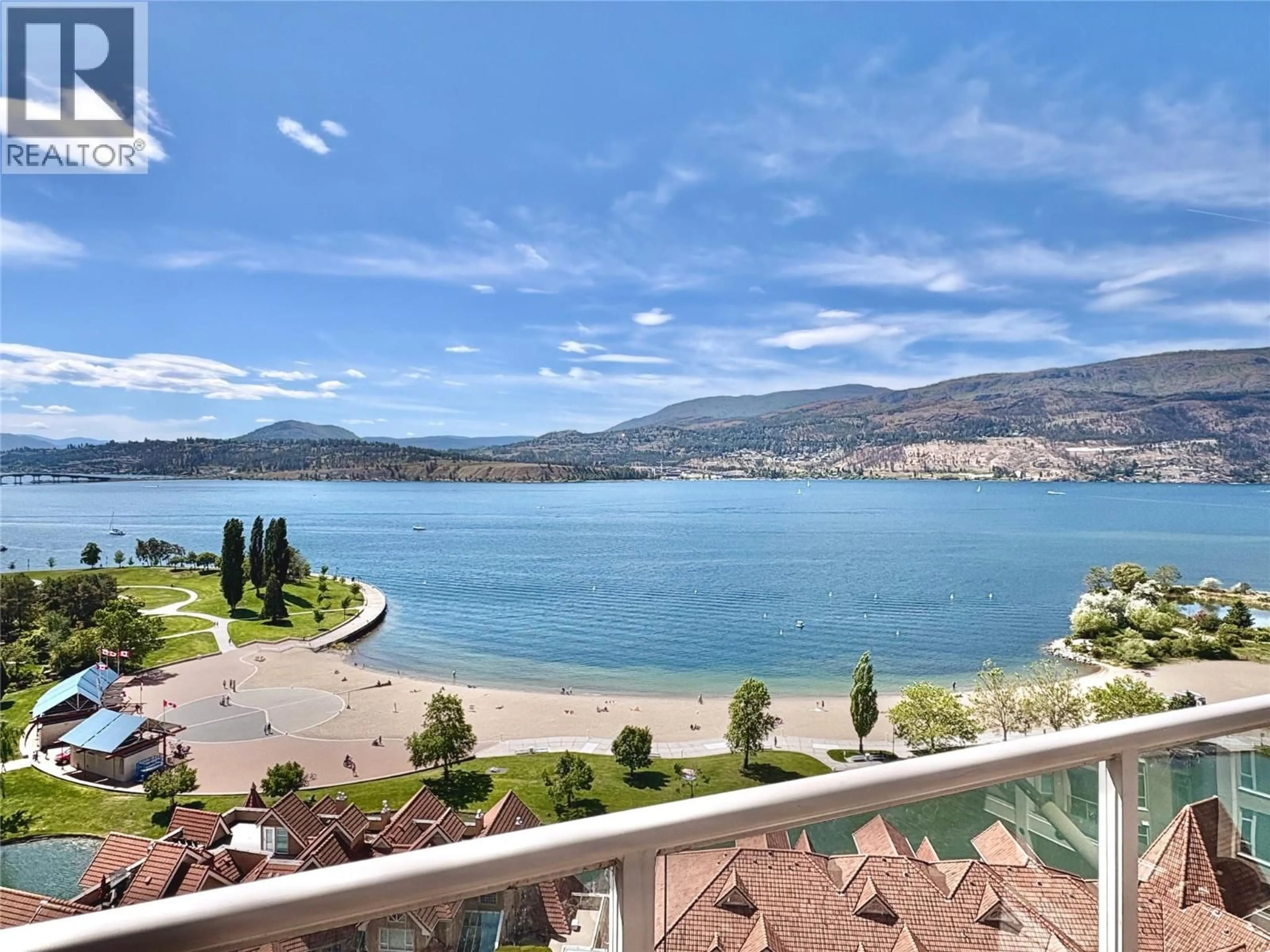 Balcony in the apartment, water/lake/river/ocean view for 1702 - 1152 SUNSET DRIVE, Kelowna British Columbia V1Y9R7