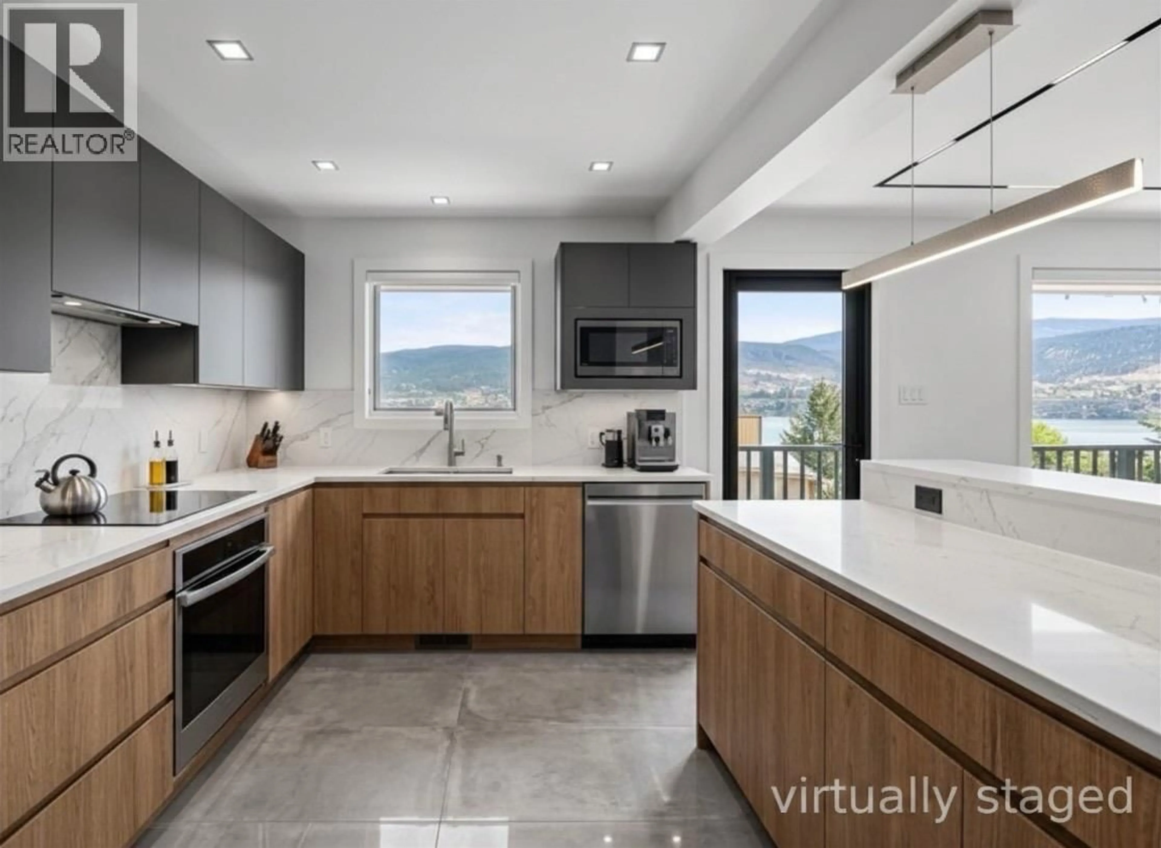 Open concept kitchen, ceramic/tile floor for 105 HYSLOP DRIVE, Penticton British Columbia V2A9A1