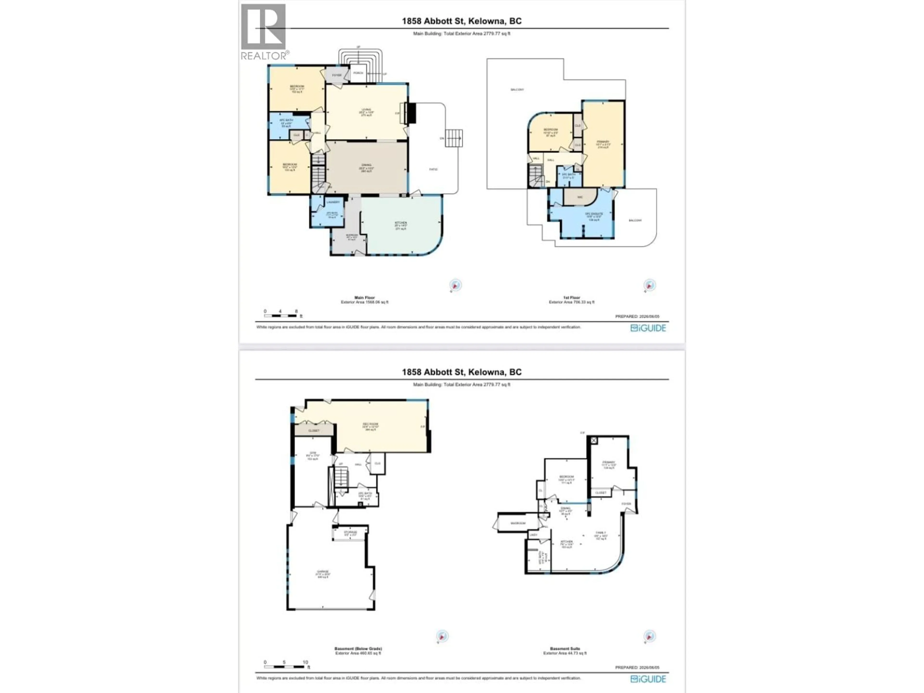 Floor plan for 1858 ABBOTT STREET, Kelowna British Columbia V1Y1B5