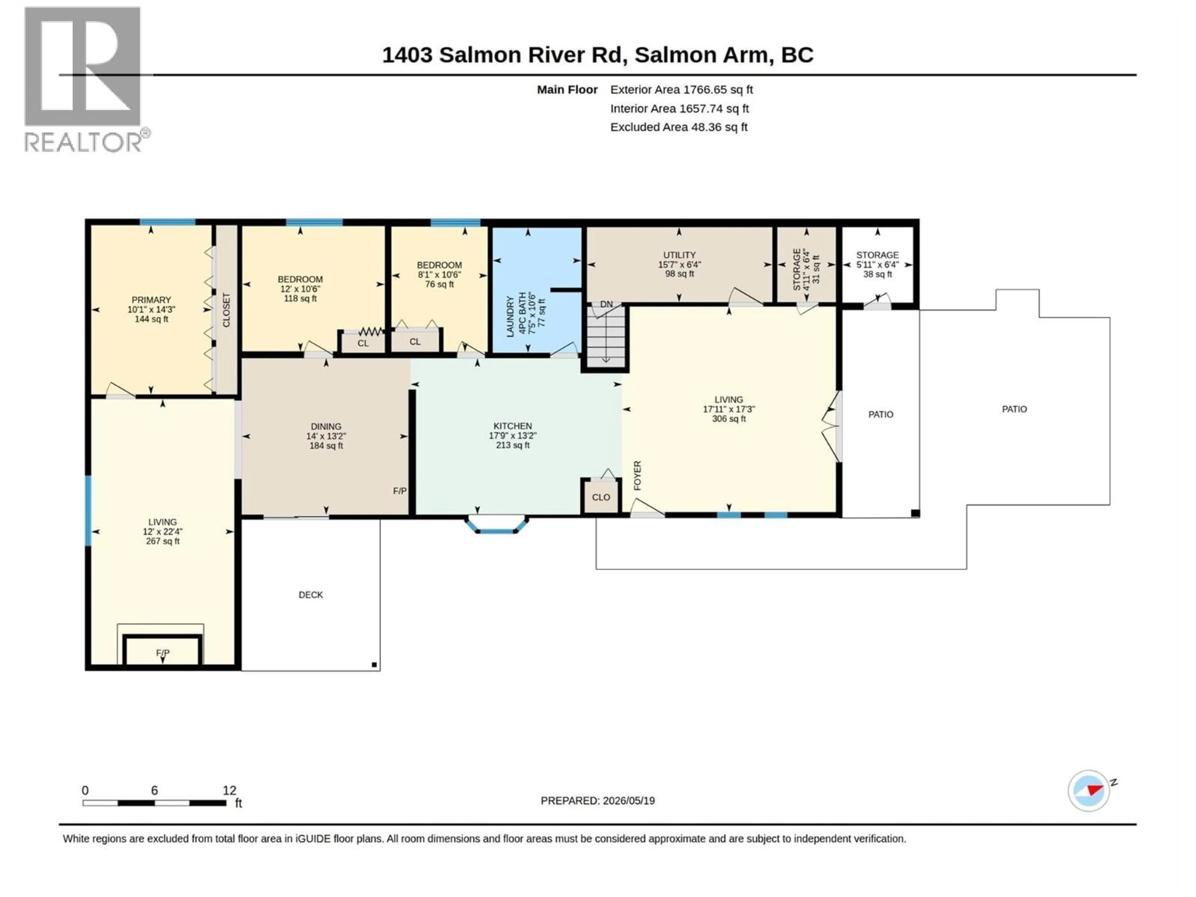 Floor plan for 1403 SALMON RIVER ROAD, Salmon Arm British Columbia V1E3H3