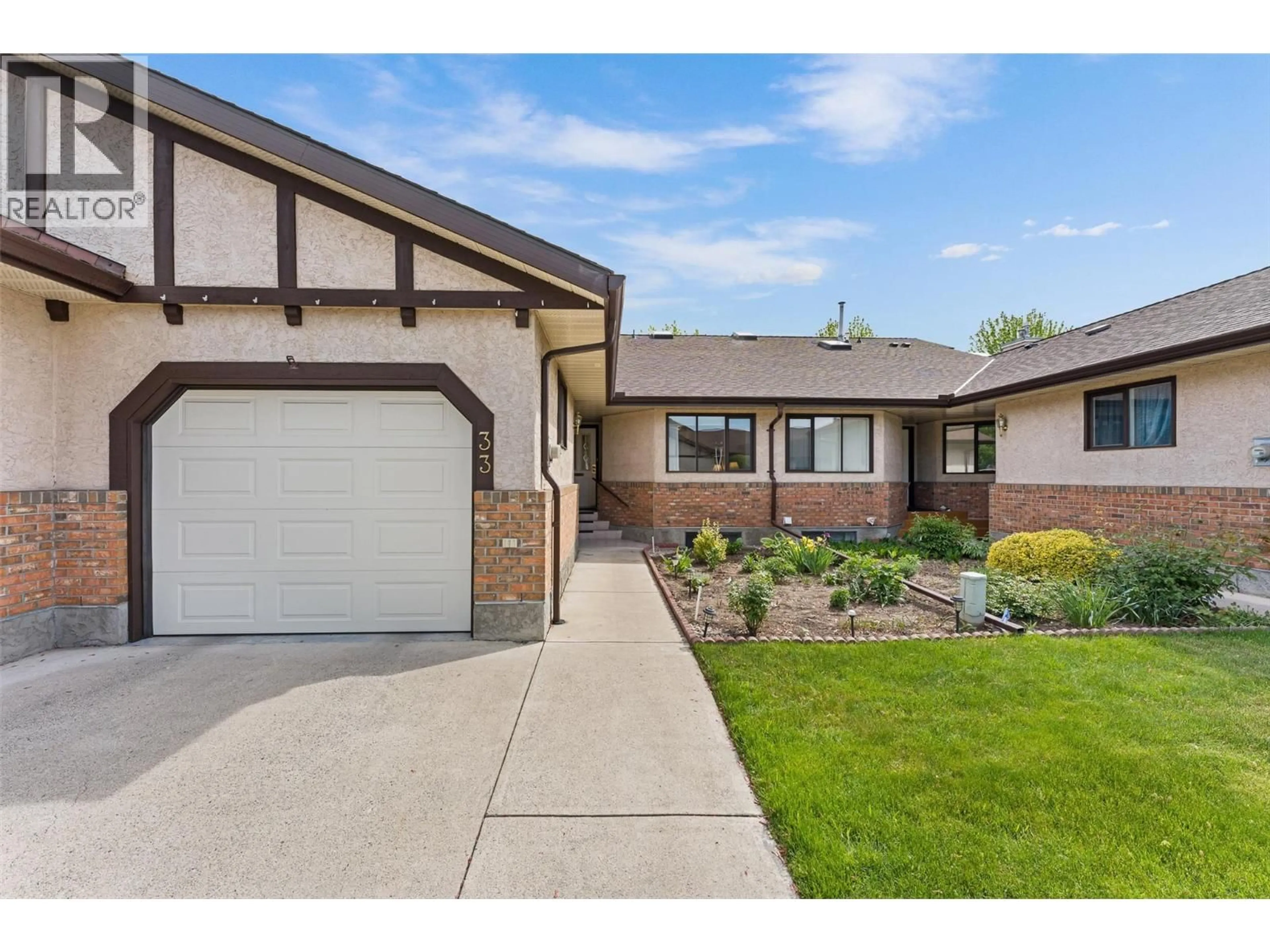 Home with brick exterior material, street for 33 - 2200 GORDON DRIVE, Kelowna British Columbia V1Y8T7