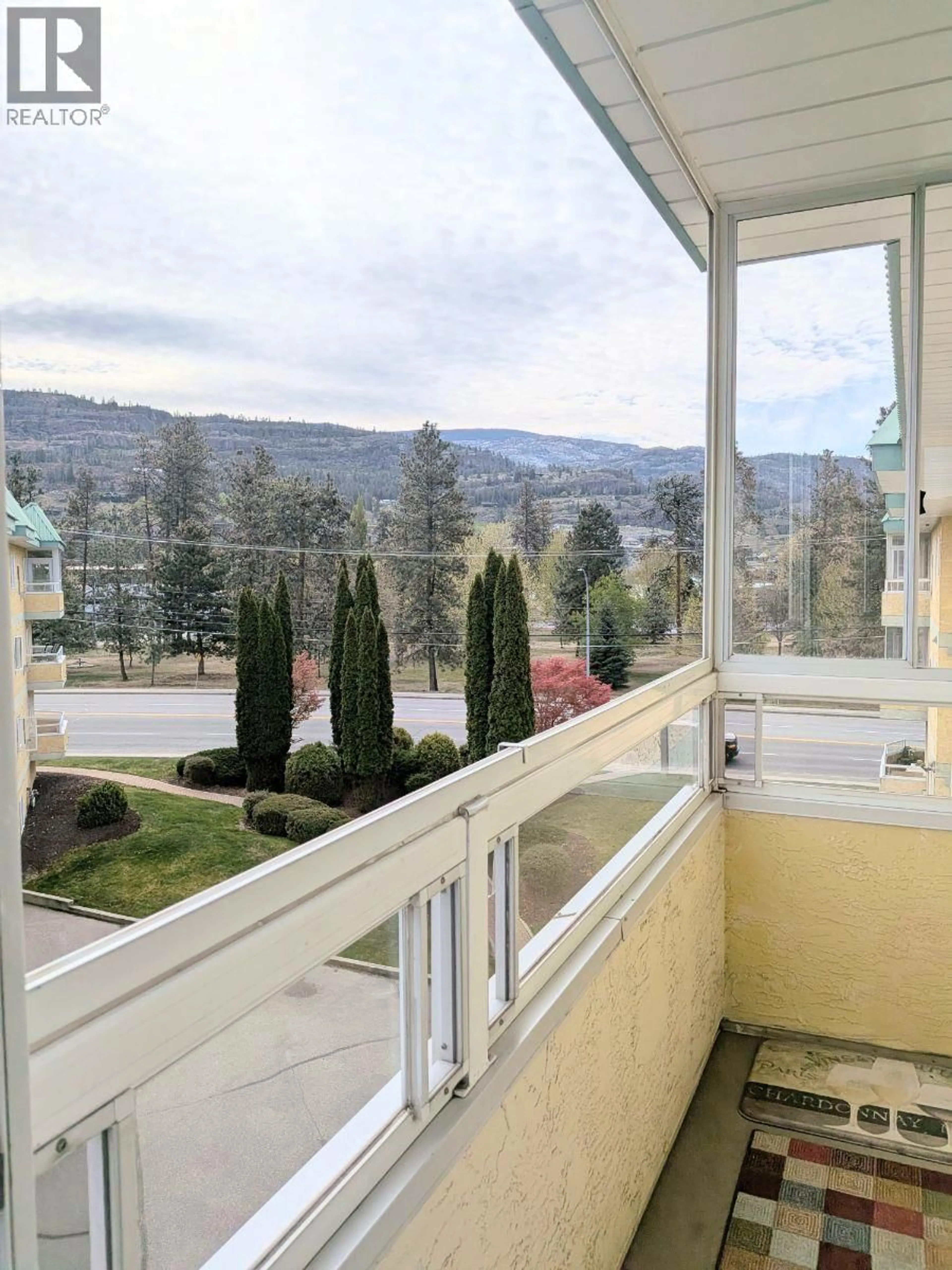 Balcony in the apartment, mountain view for 311 - 3595 SKAHA LAKE ROAD, Penticton British Columbia V2A7K2