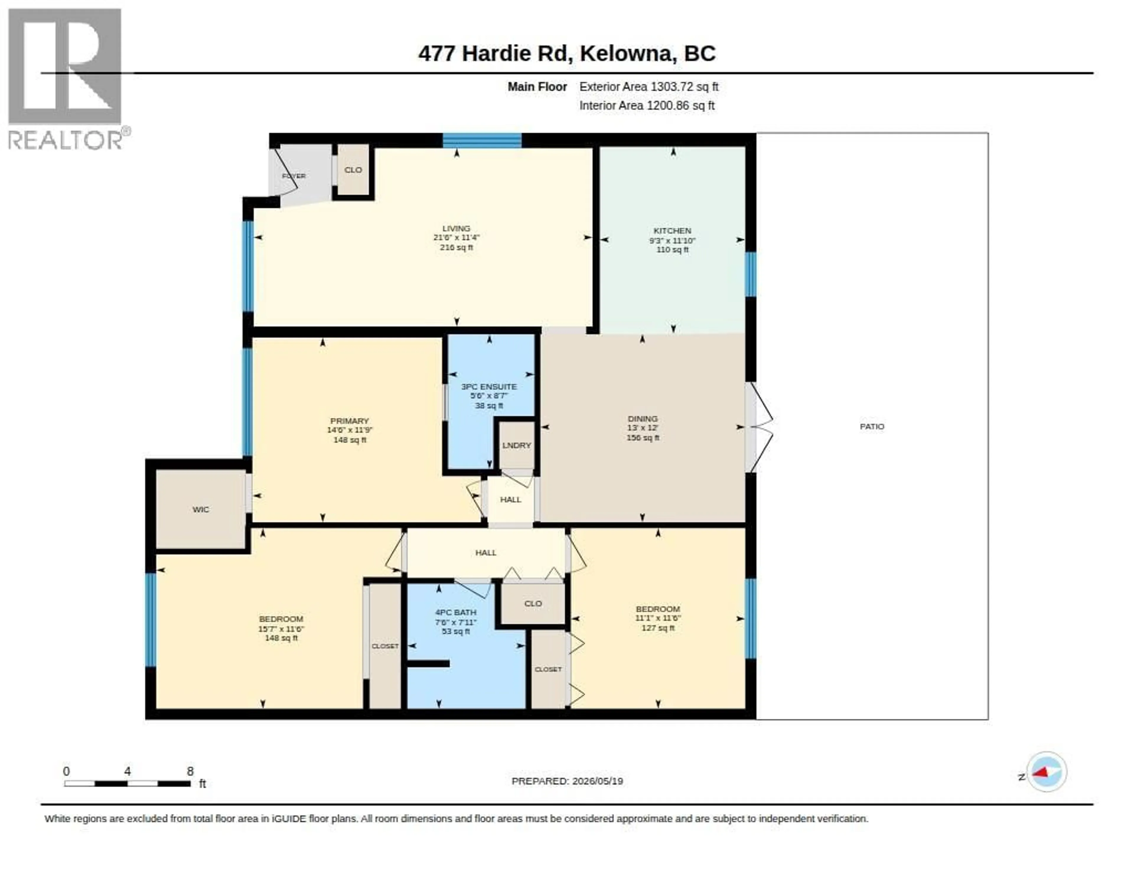 Floor plan for 477 HARDIE ROAD, Kelowna British Columbia V1X2H3